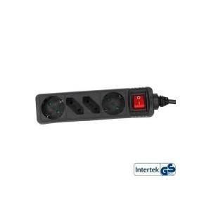 INLINE - Multipresa - Connessioni di uscita 4 - 3 m - Nero