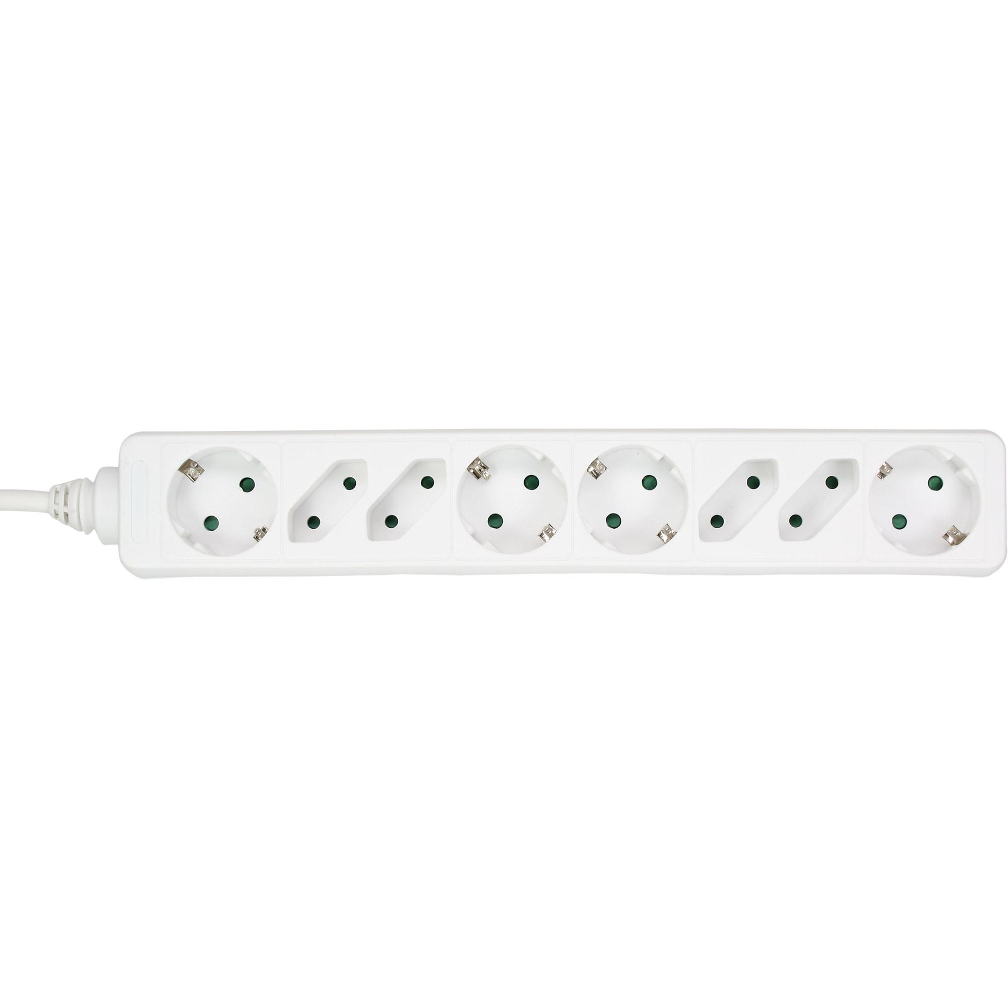 INLINE - presa multipla - connessioni in uscita 8 - 15 m - bianco