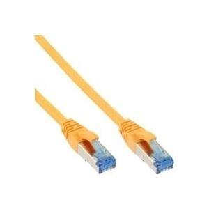 InLine - Cavo patch - RJ-45 (M) - RJ-45 (M) - 50 cm - SFTP PiMF - CAT 6a - liscio senza alogeni con protezione antipiega - gial