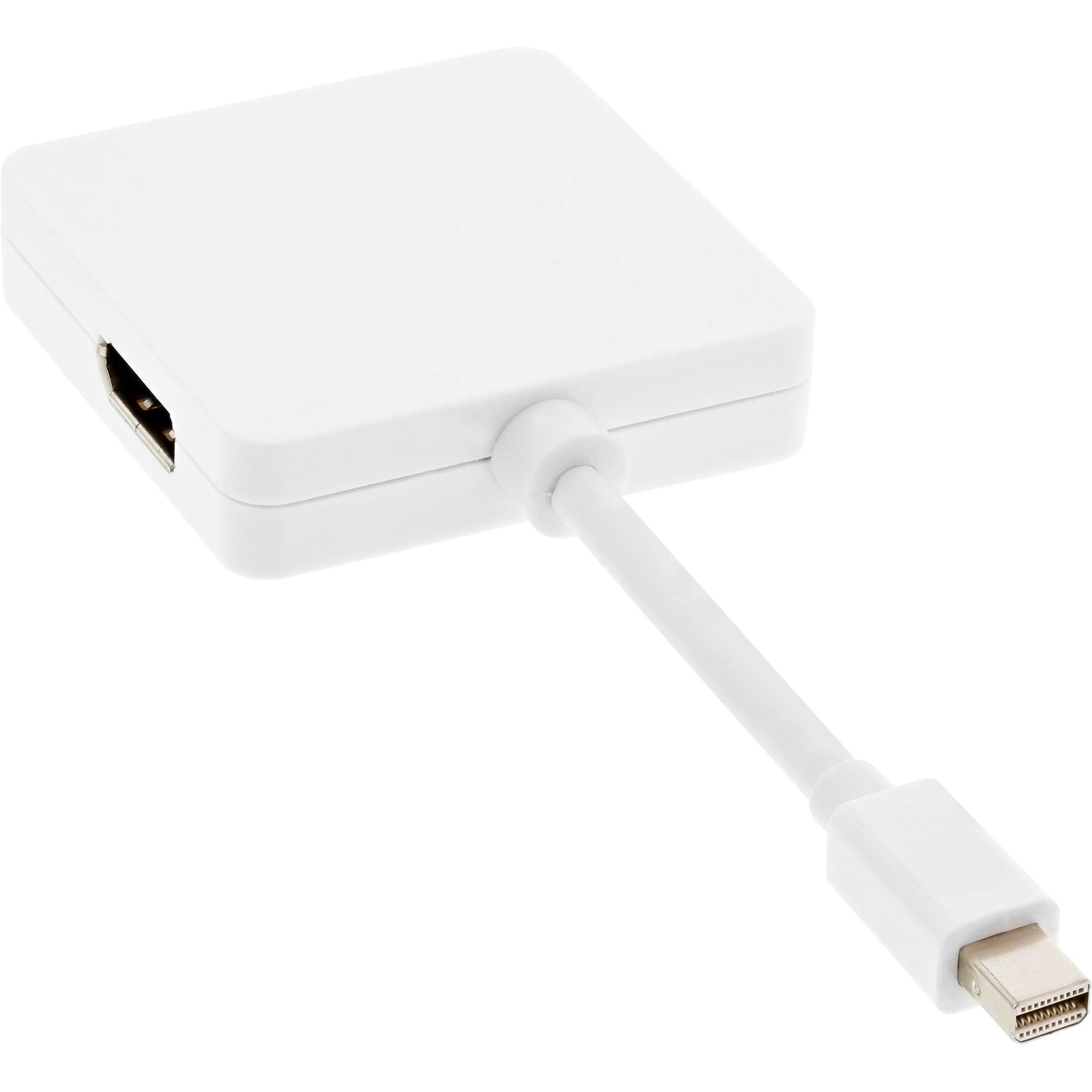 Cavo adattatore Mini DisplayPort a HDMI-DVI-DisplayPort - bianco