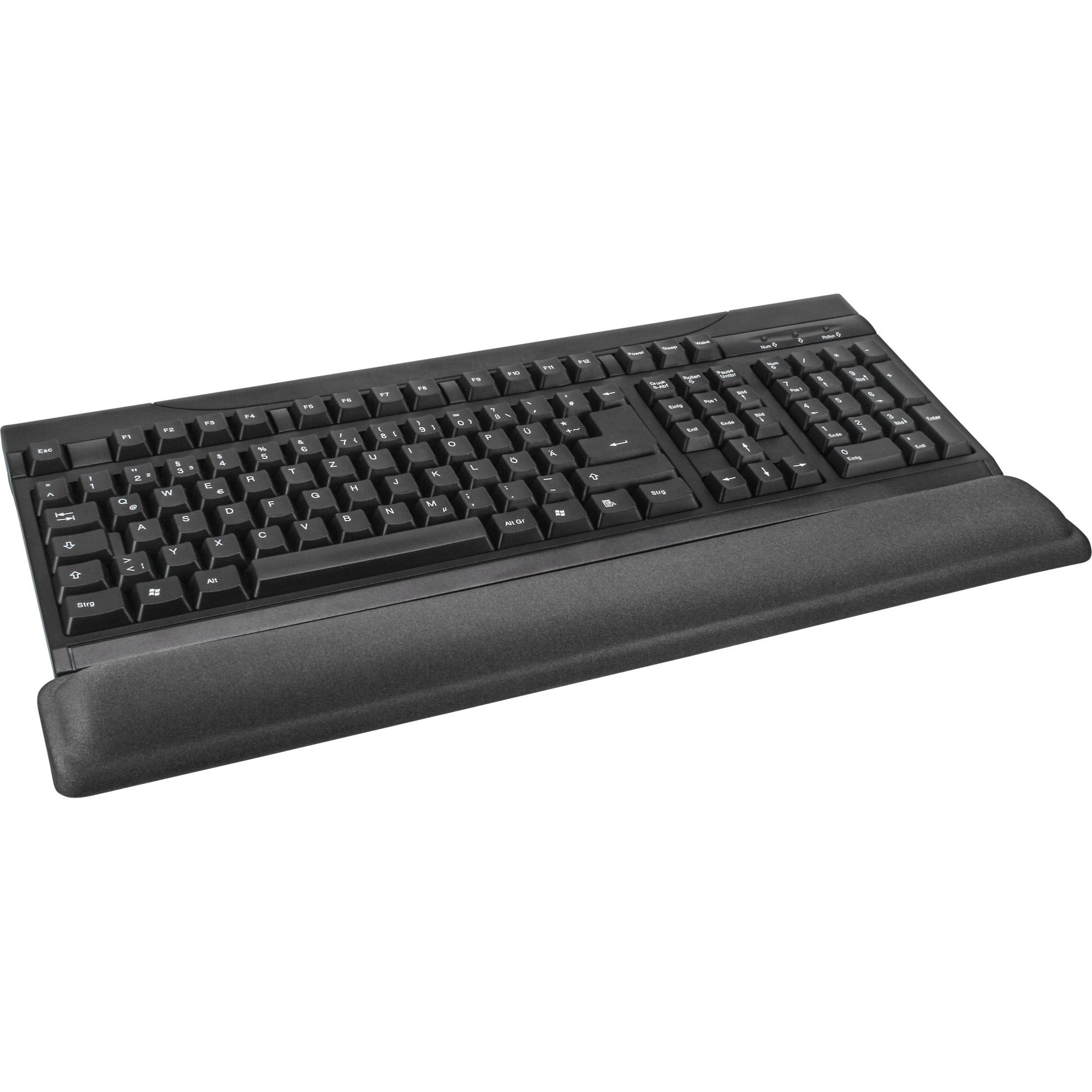 InLine Keyboard Pad poggia polsi in gel per tastiera Nero 464x60x23mm