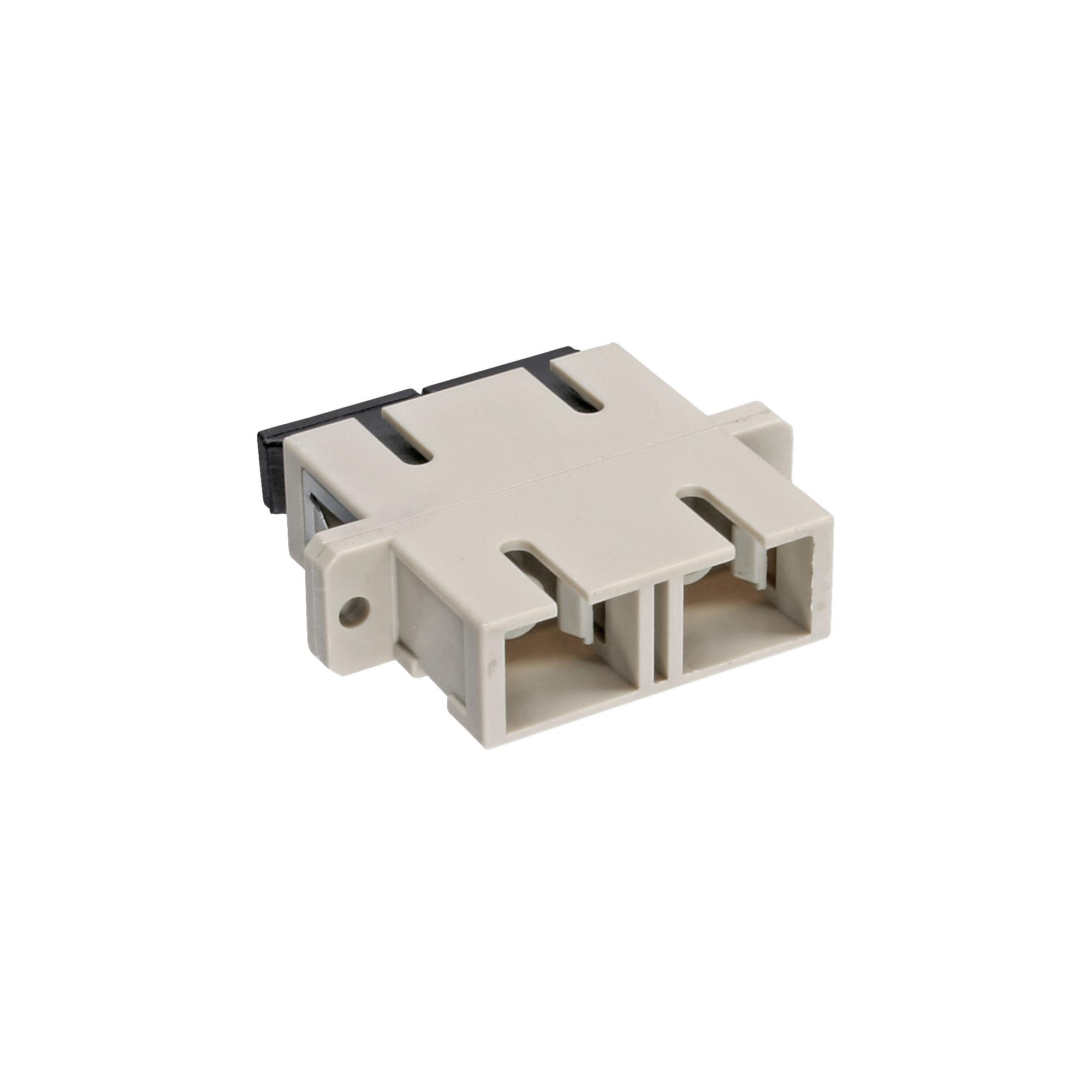 Accoppiatore per fibra ottica - duplex SC-SC - multimodale - beige - manicotto in ceramica - per installazione