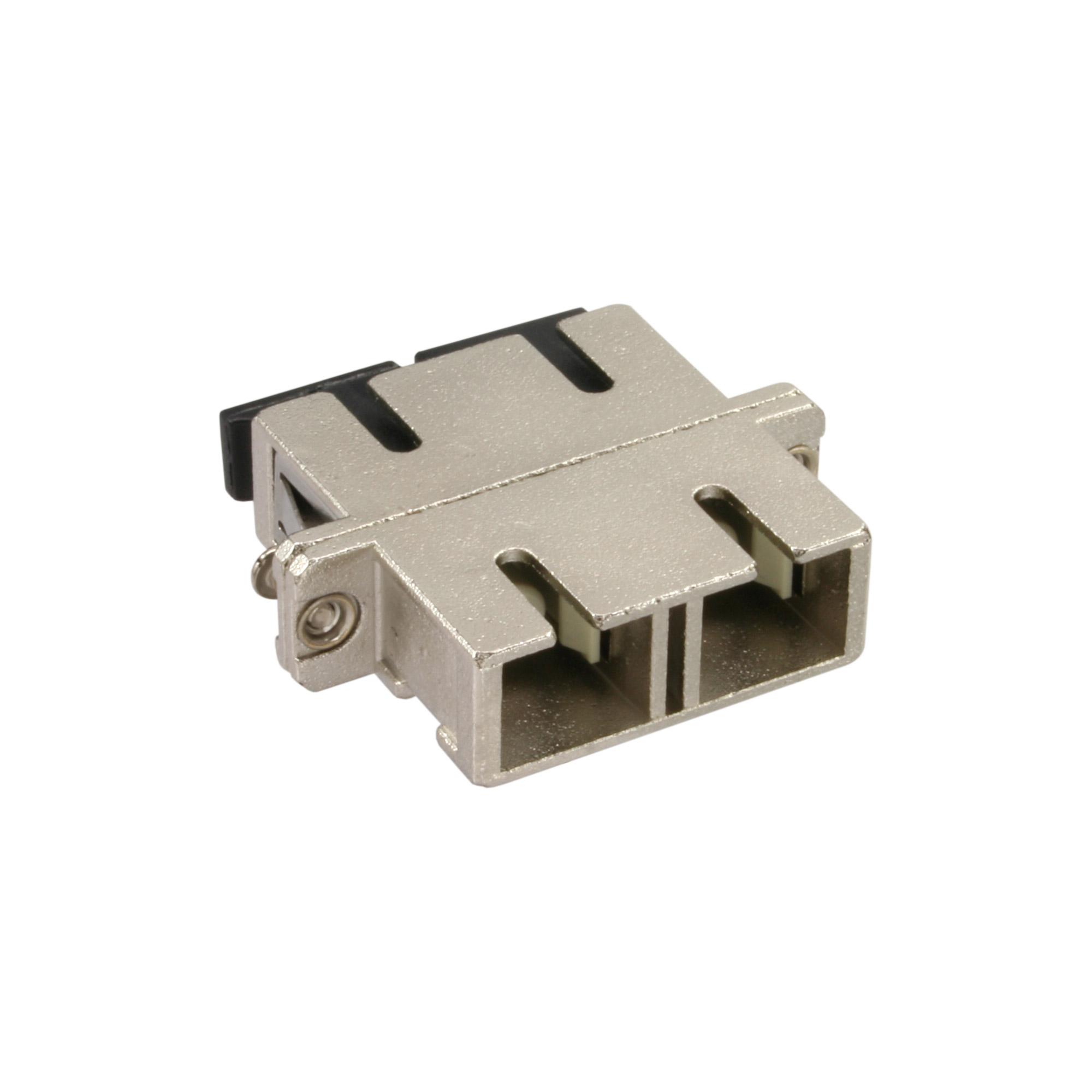 Accoppiatore metallico per fibra ottica - duplex SC-SC - multimodale - manicotto in ceramica - per installazione