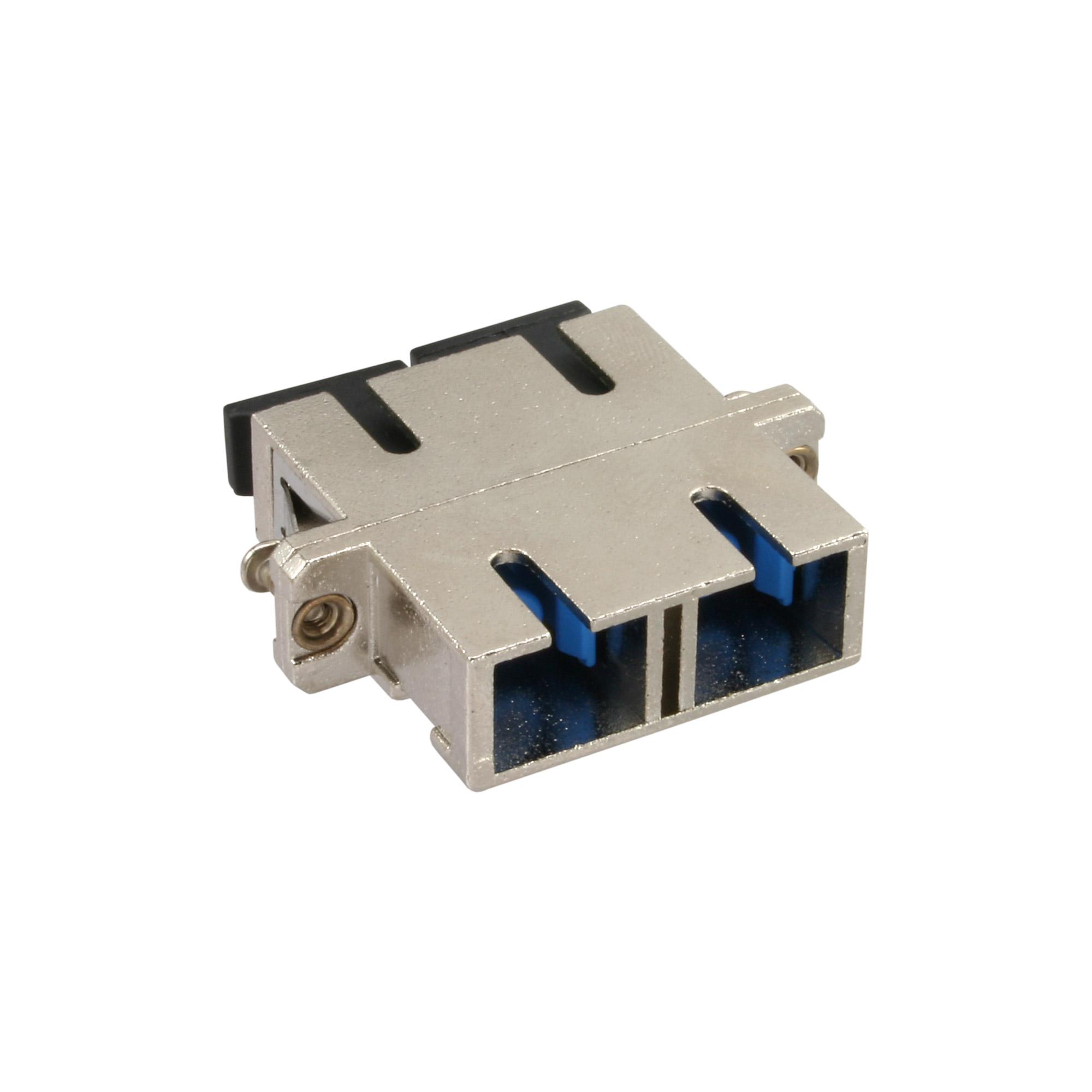 Accoppiatore metallico per fibra ottica - duplex SC-SC - monomodale - manicotto in ceramica - per installazione