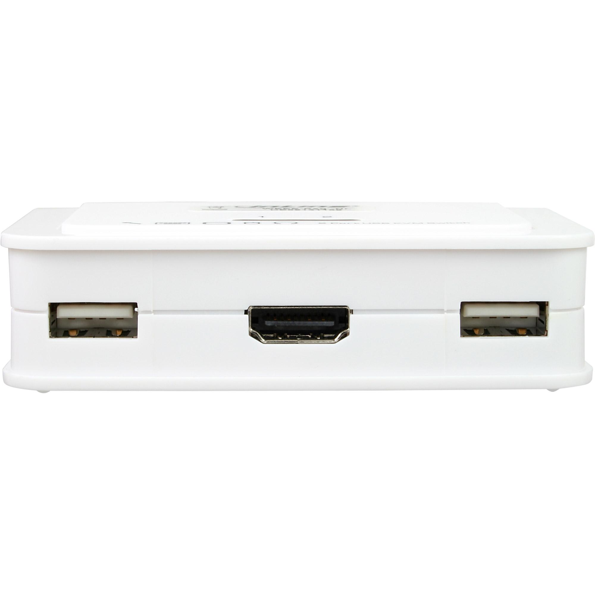 Switch KVM - 2 vie - HDMI - USB - con audio - cavo integrato