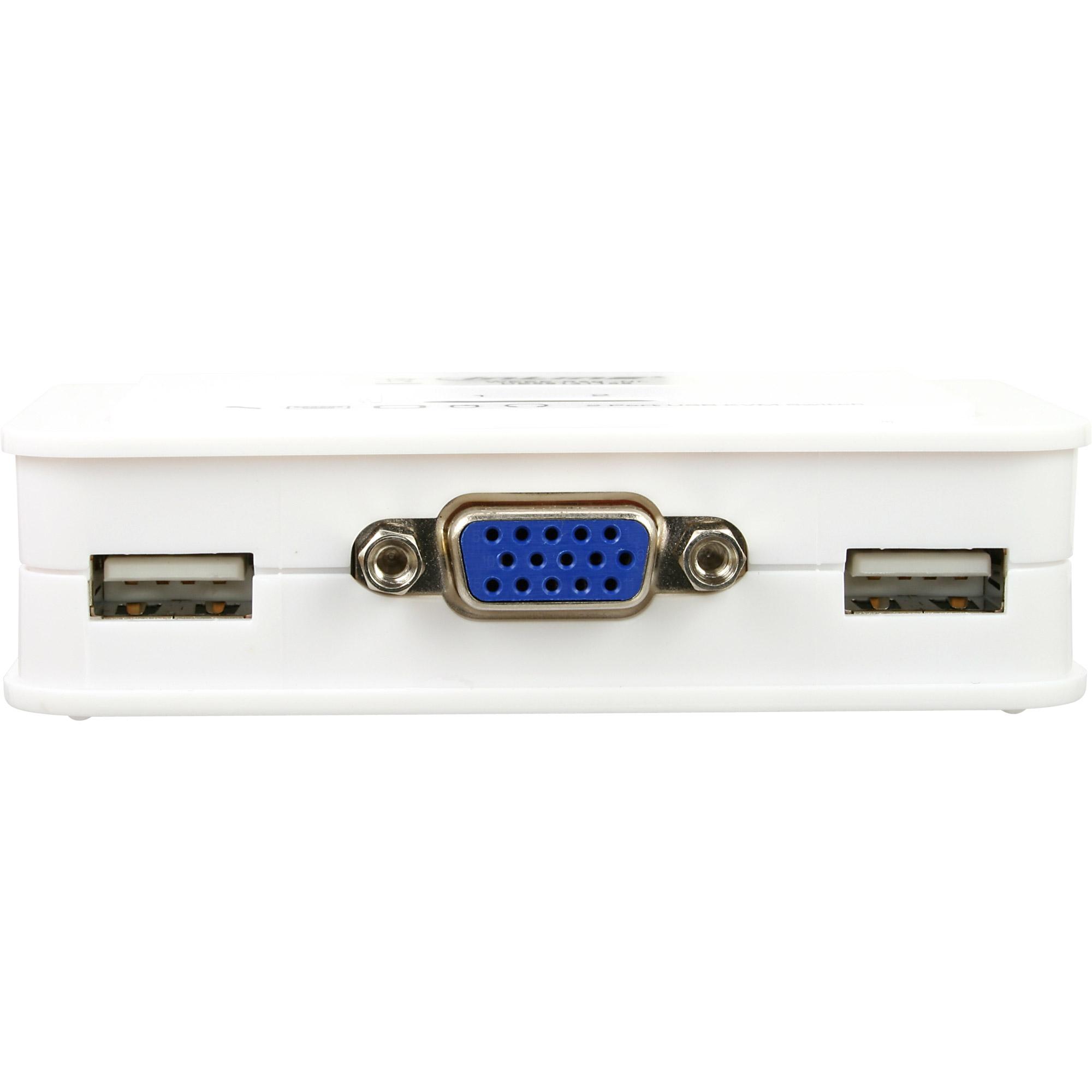 Switch KVM - 2 vie - VGA - USB - con audio - cavo integrato
