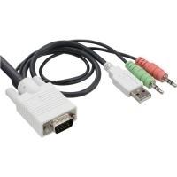 Switch KVM - 2 vie - VGA - USB - con audio - cavo integrato