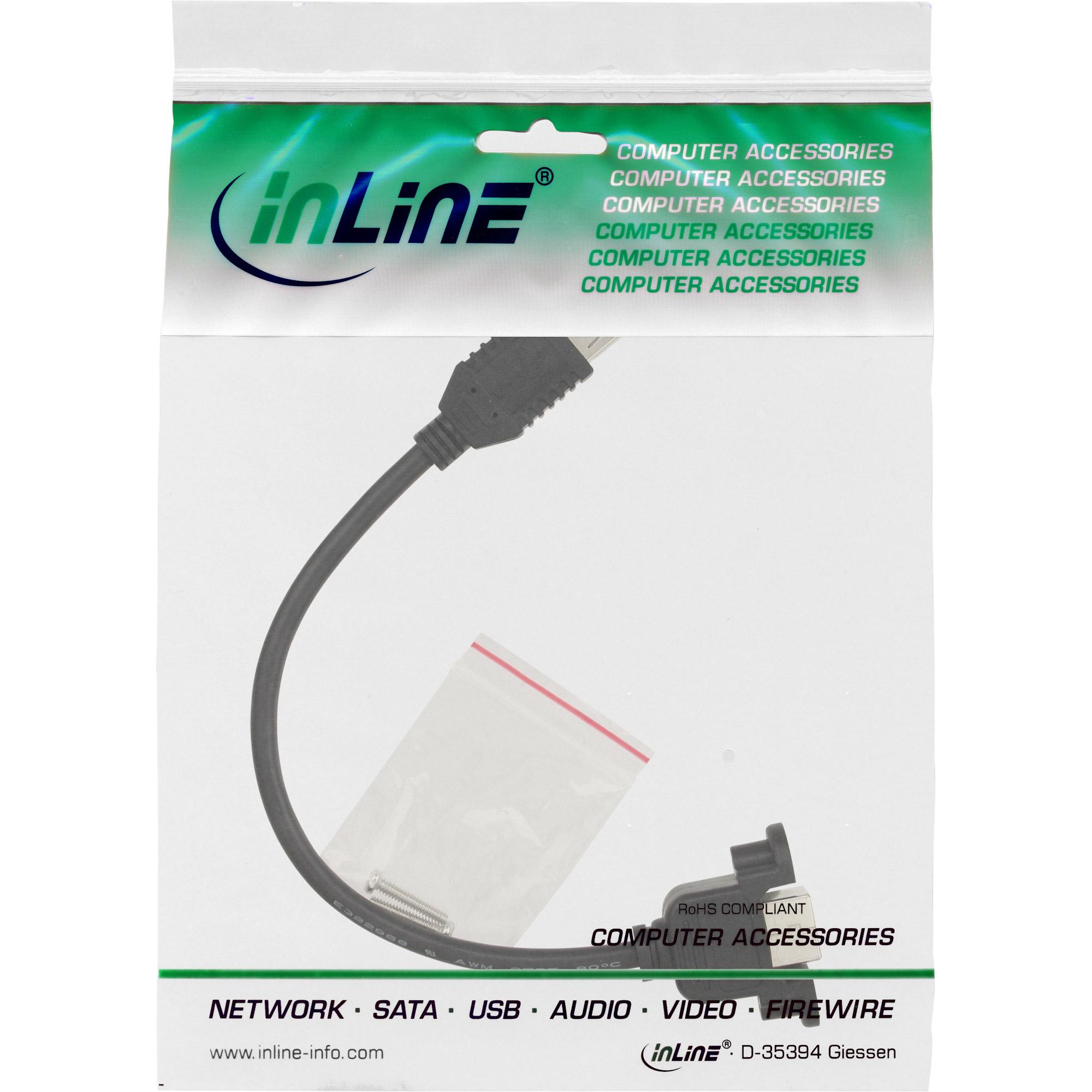 Cavo adattatore USB 2.0 - dalla presa A al jack B del pannello - 0,2 m