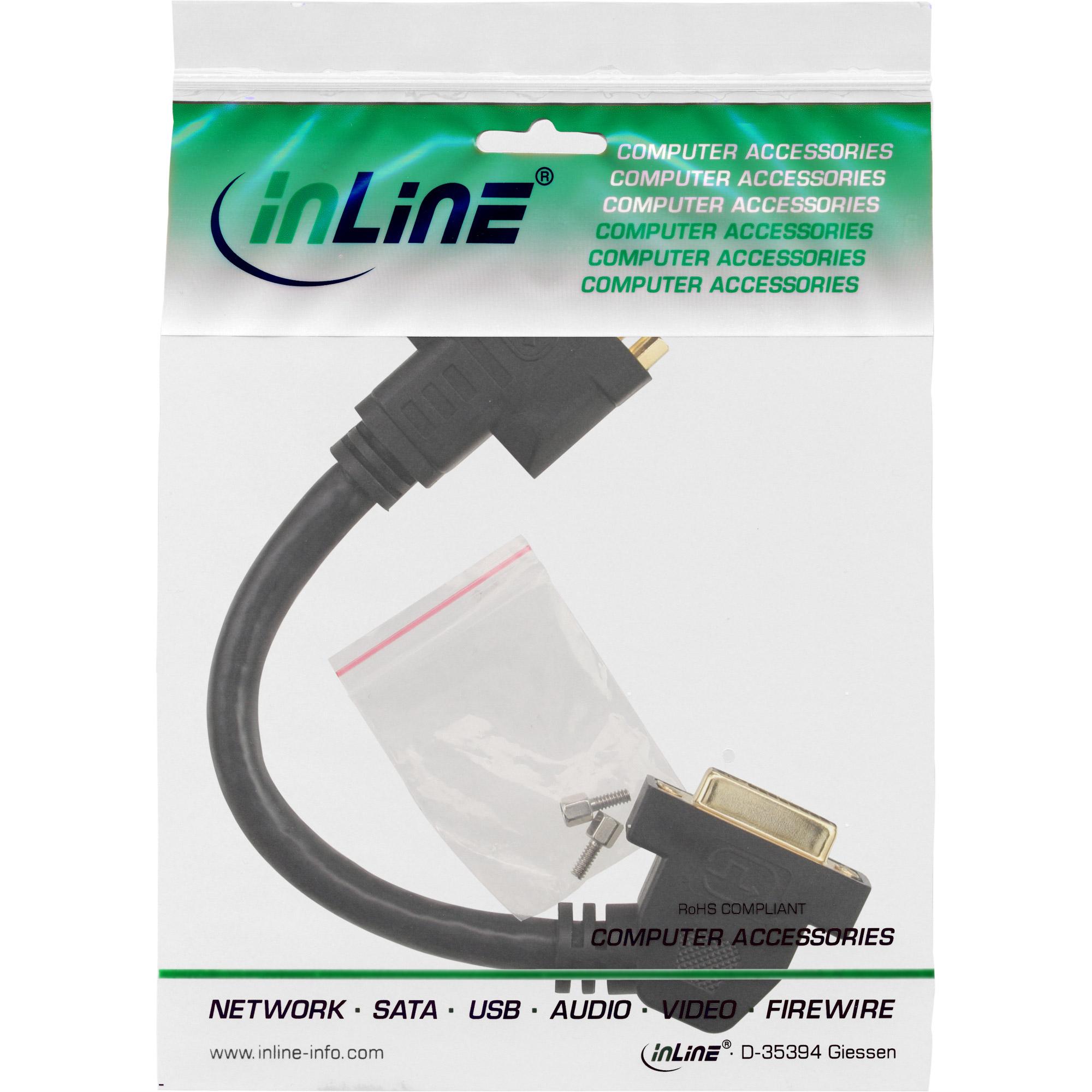 Cavo adattatore DVI-I - presa-presa 24+5 - da installare - contatti dorati