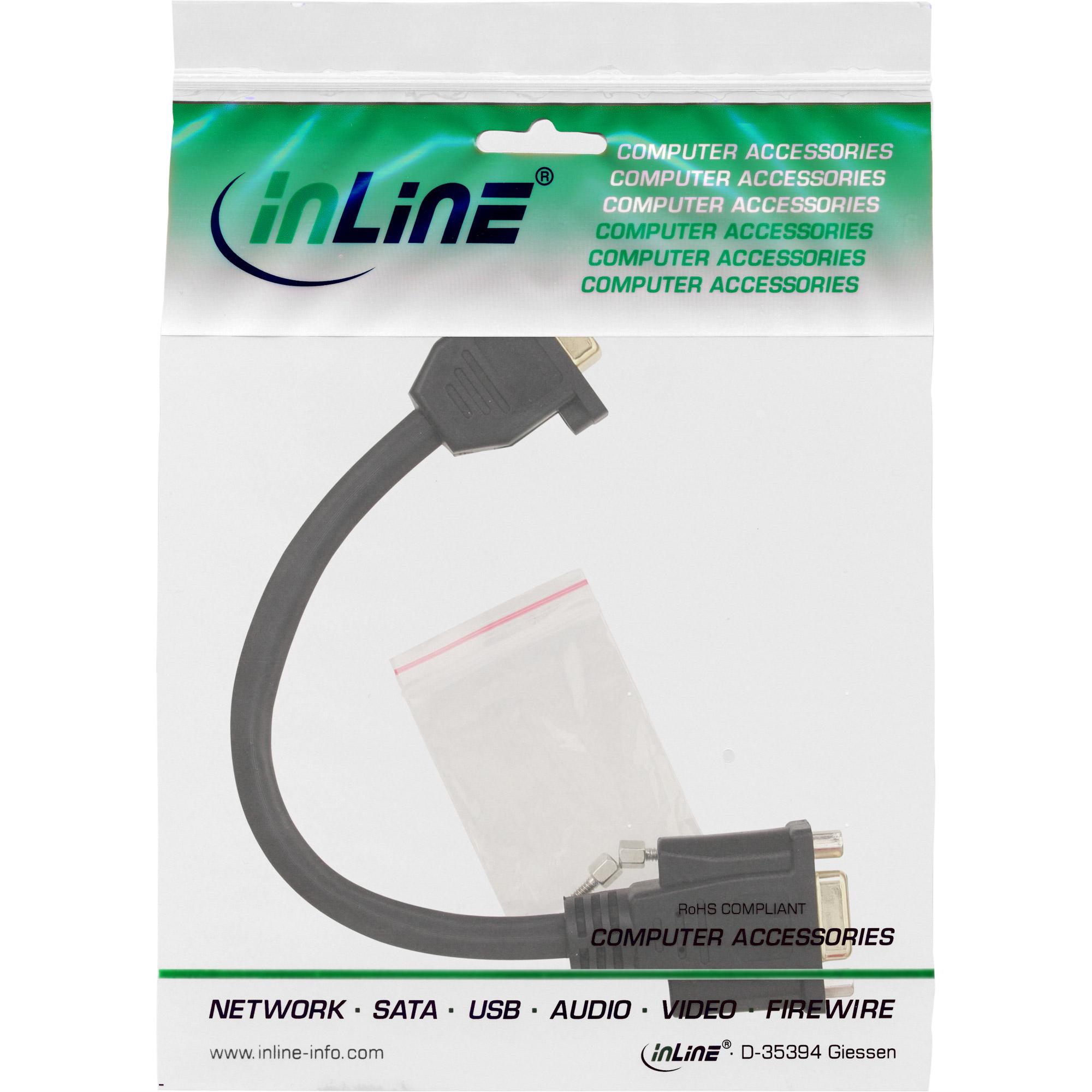 Cavo adattatore VGA - VGA BU-BU a 15 pin - per installazione - placcato oro cont. -0-2m