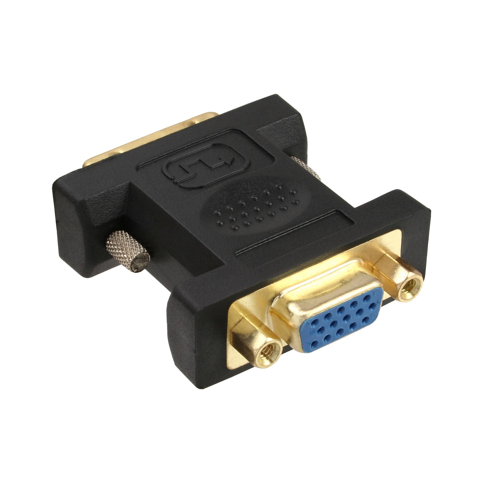 Adattatore DVI-A - spina analogica 12+5 su presa HD a 15 pin VGA - placcato oro