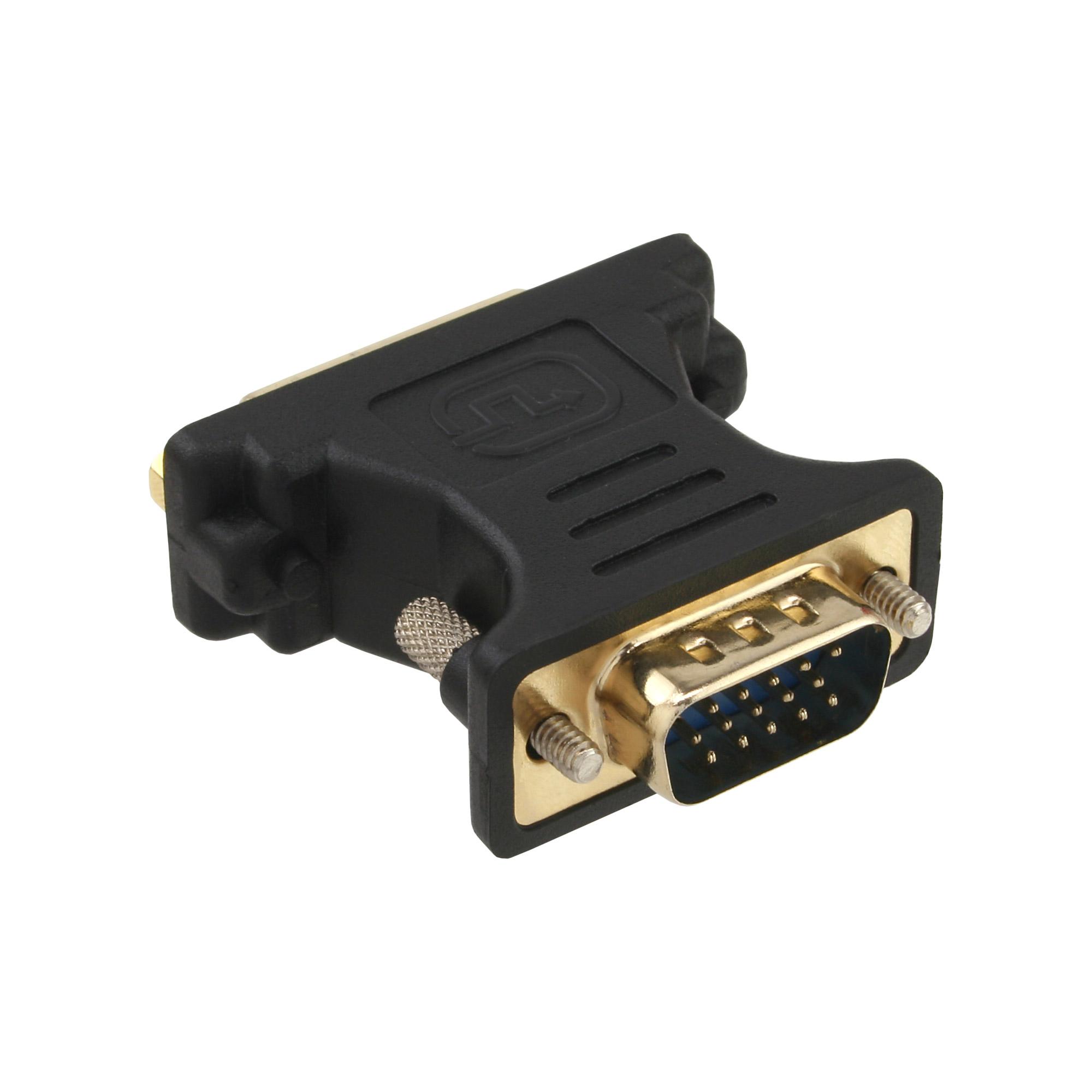 Adattatore DVI-A - presa analogica 24+5 su spina HD a 15 pin VGA - placcato oro