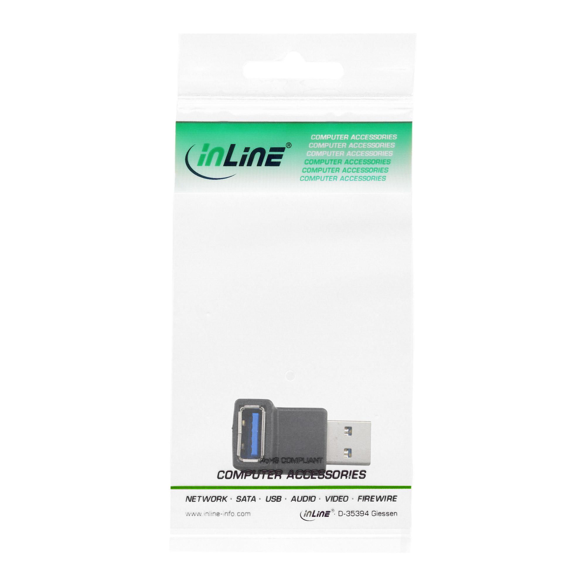 Adattatore USB 3.0 - spina A nella presa A - angolato 90