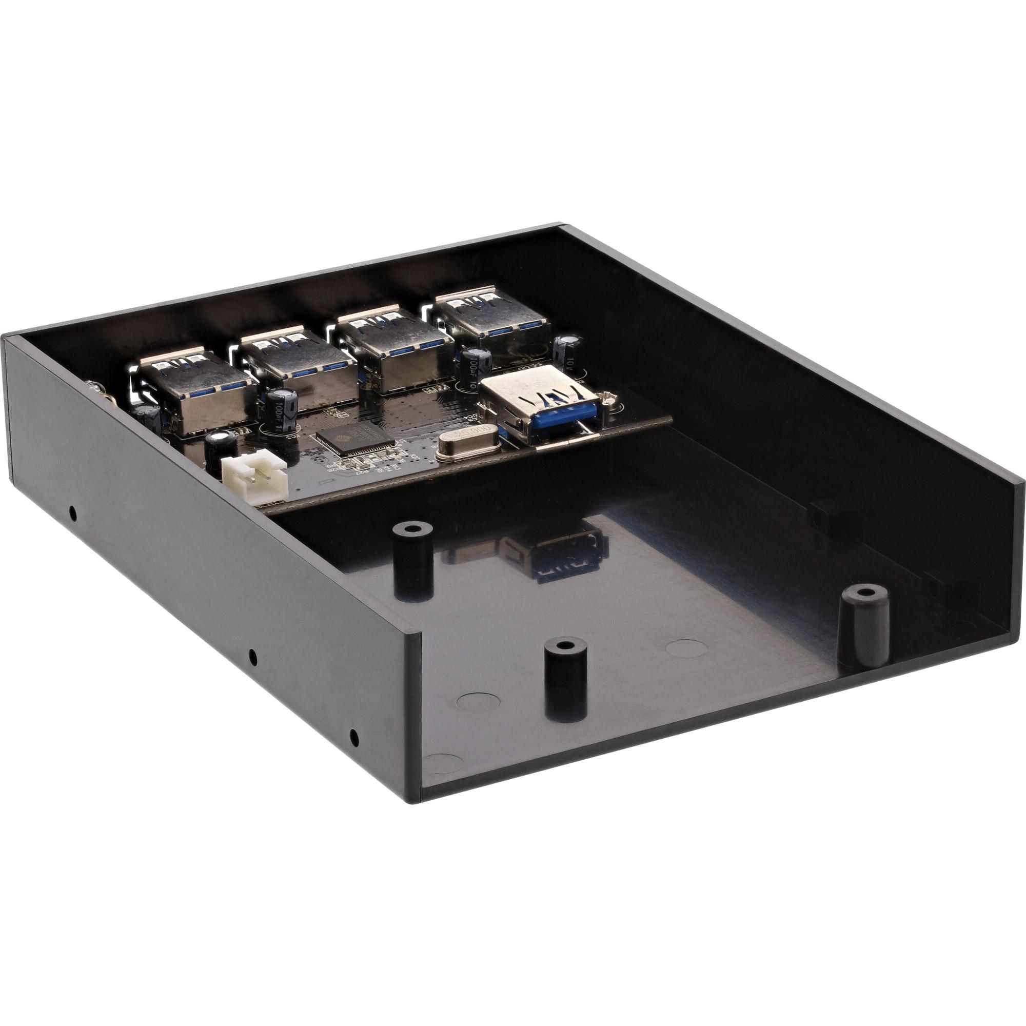 Hub USB 3.0 - 4 vie per alloggiamento da 3,5 pollici da 8,89 cm - nero