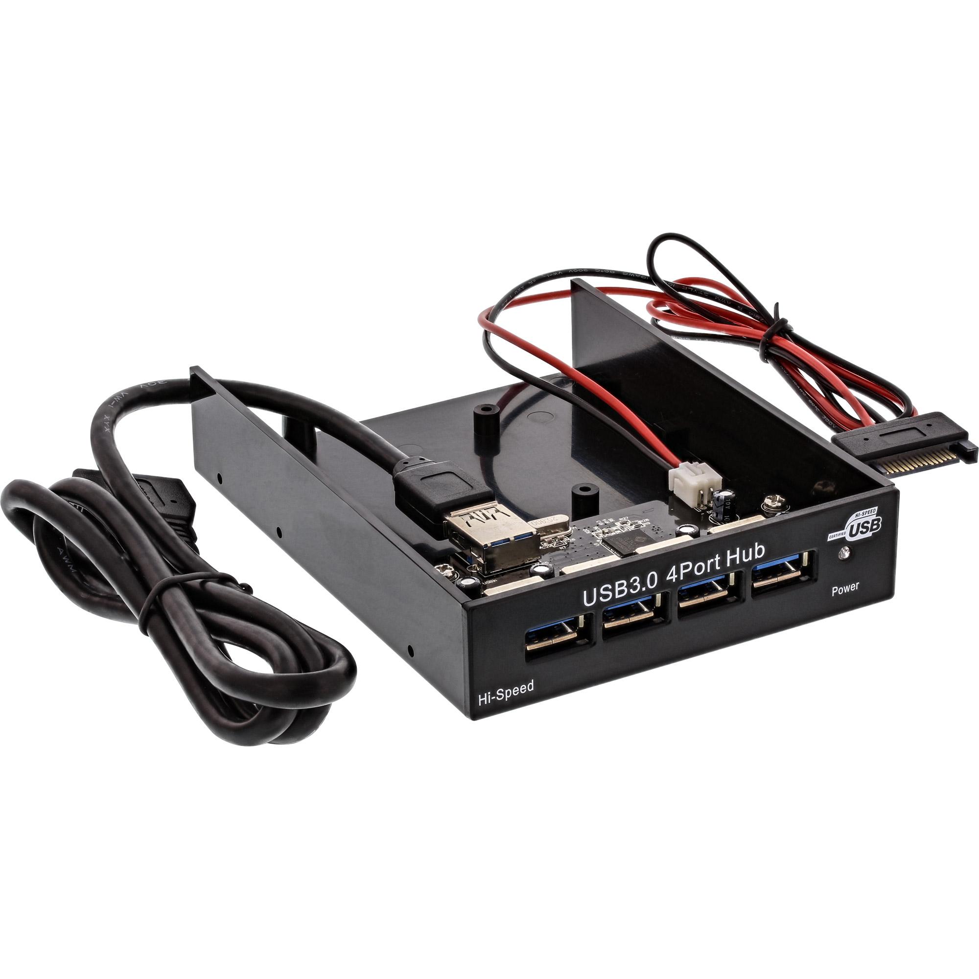 Hub USB 3.0 - 4 vie per alloggiamento da 3,5 pollici da 8,89 cm - nero