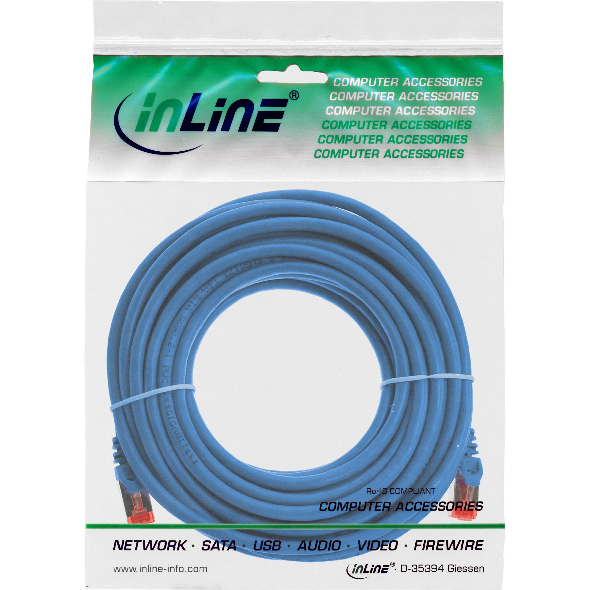 Cavo patch - S-FTP PiMf - Cat.6 - senza alogeni - rame - blu - 5 m