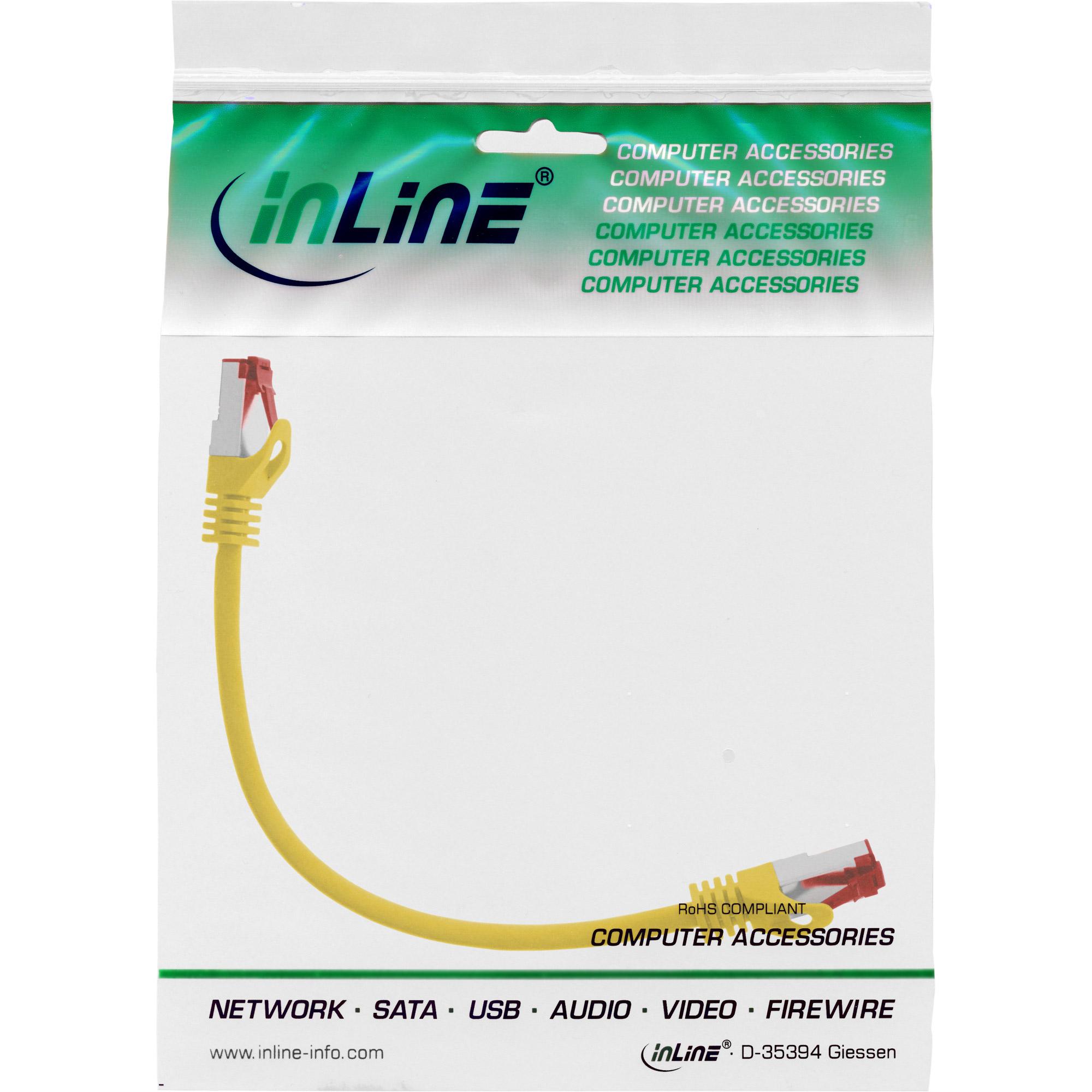 InLine 4043718206575 cavo di rete Giallo 025 m Cat6 S/FTP (S-STP)