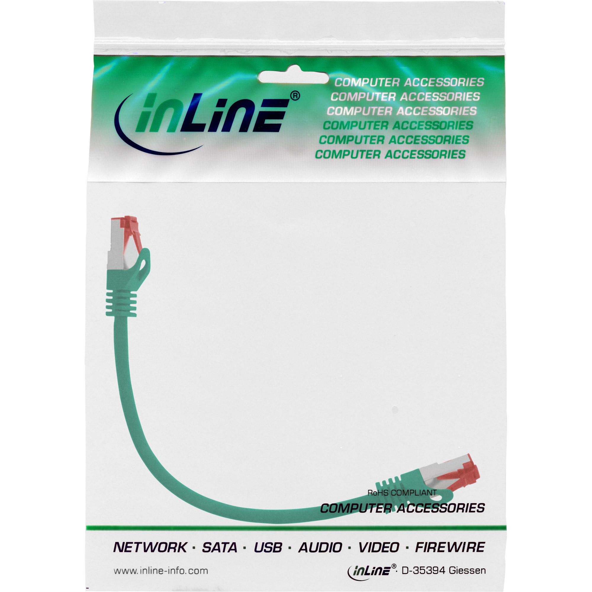 Cavo patch - S-FTP PiMf - Cat.6 - senza alogeni - rame - verde - 0,3 m