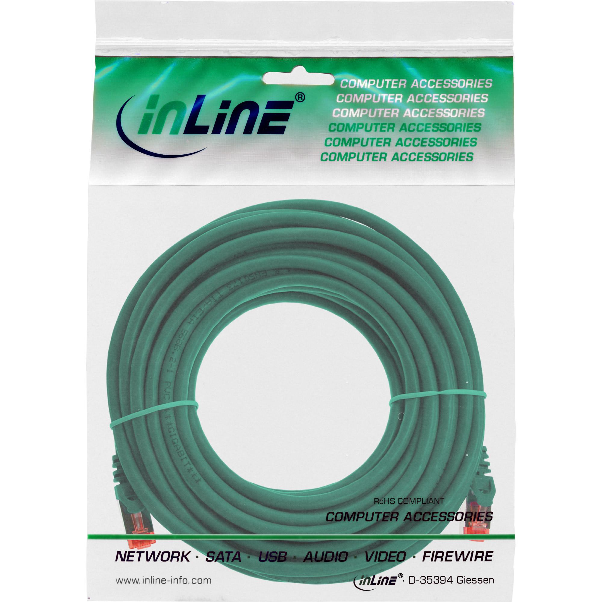 Cavo patch - S-FTP PiMf - Cat.6 - senza alogeni - rame - verde - 5 m