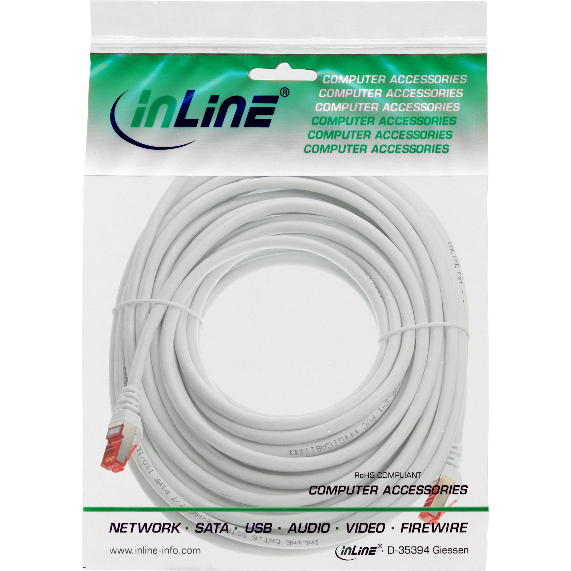 Cavo patch - S-FTP PiMf - Cat.6 - senza alogeni - rame - bianco - 5 m
