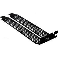 Staffa perforata per slot PCI InLine, confezione da 2, nera