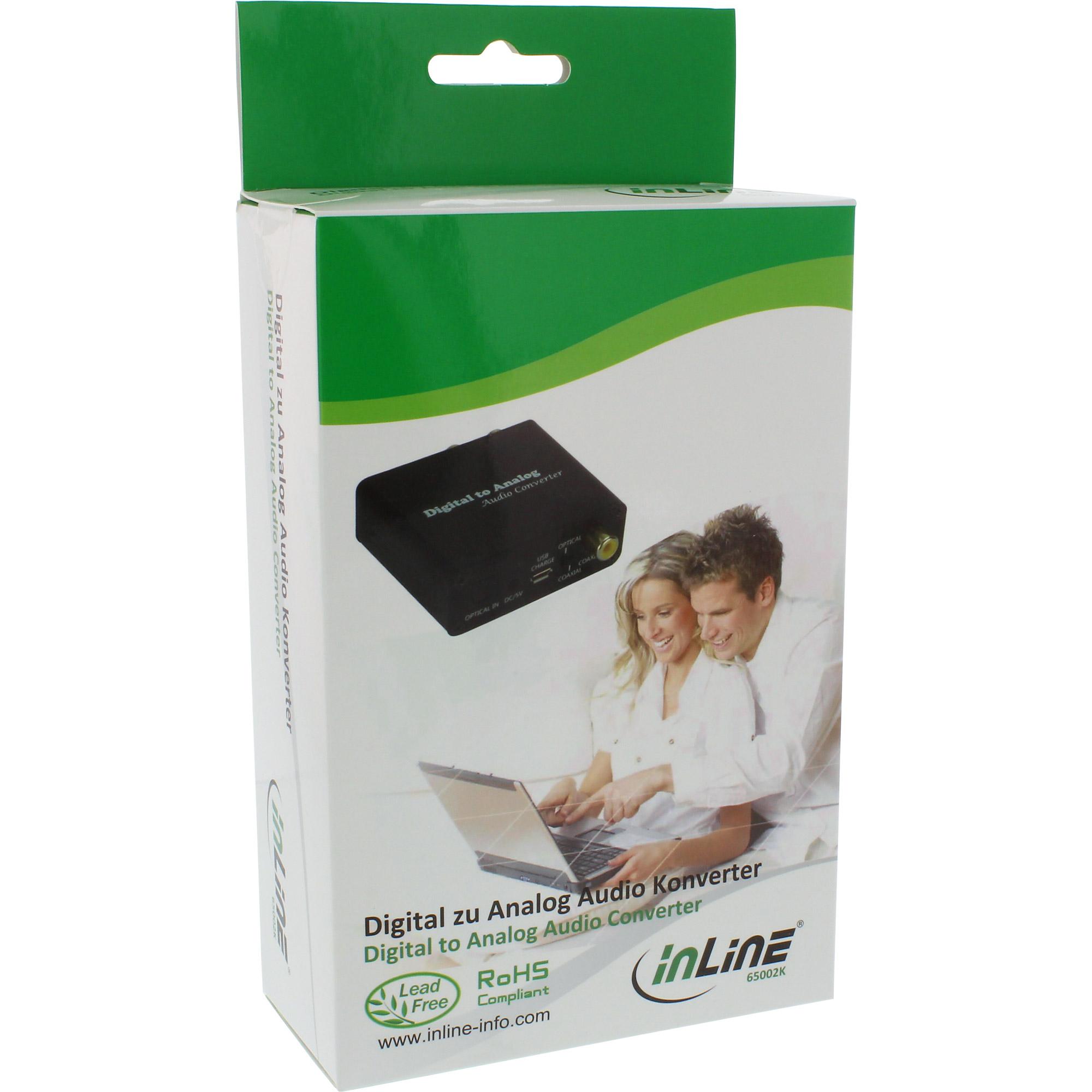 Convertitore DA audio: ingresso Toslink RCA su uscita stereo RCA - USB