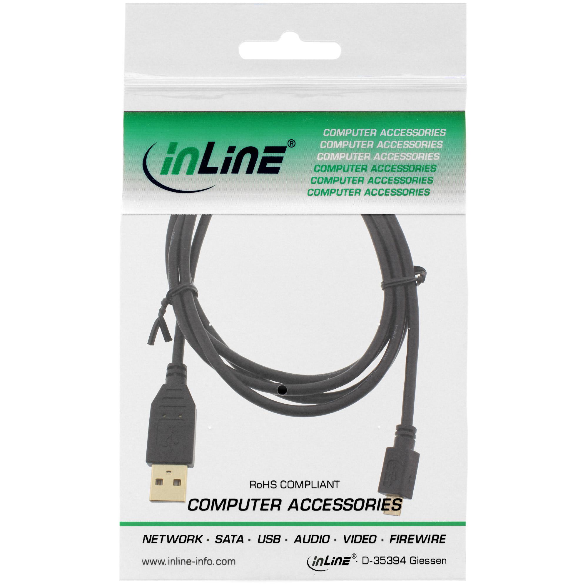 Cavo Micro-USB 2.0 - Da USB-A ST a Micro-B ST - contatti placcati oro - 1,5 m