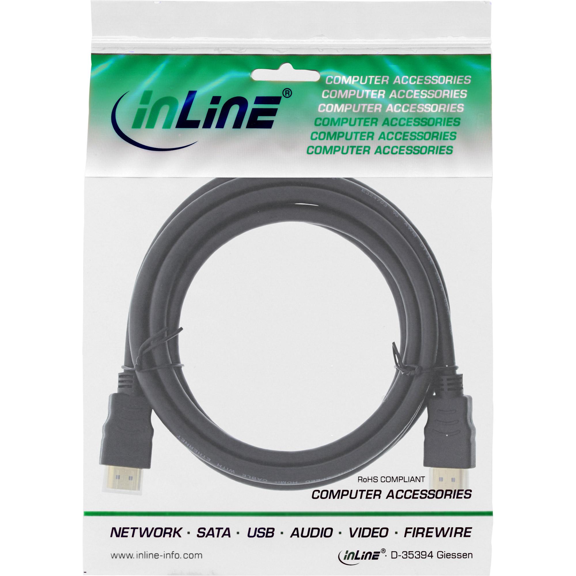 Premium ad alta velocit in linea - HDMI con cavo Ethernet - HDMI (M) a HDMI (M) - 2 m - Isolamento triplo - nero
