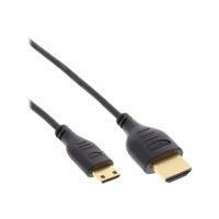 Cavo HDMI Superslim da A a C - HS con Eth. - Premium - nero - oro - 0 -5 m