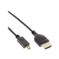 Cavo HDMI Superslim da A a D - HS con Eth. - Premium - nero - oro - 1 -5 m