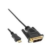 Inline - cavo adattatore - dvi -d può essere mini hdmi con - 05 m - schermato - nero (17474p)
