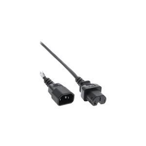 Inline - Cavo di perdita di fornitura di tensione - IEC 320 EN 60320 C15 - IEC 320 EN 60320 C14 - 20m - Nero (16811)