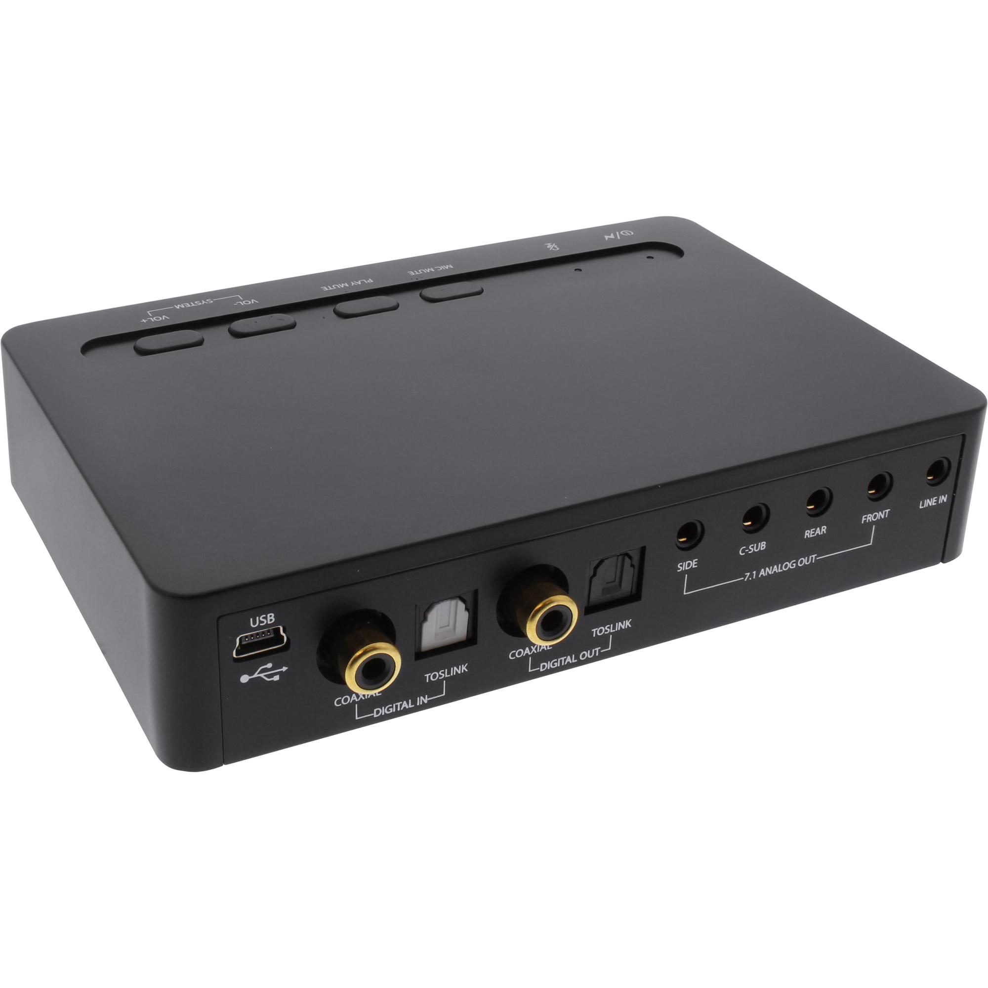 USB 2.0 SoundBox 7.1 - 48KHz - 16-bit - con Toslink Digital IN - OUT