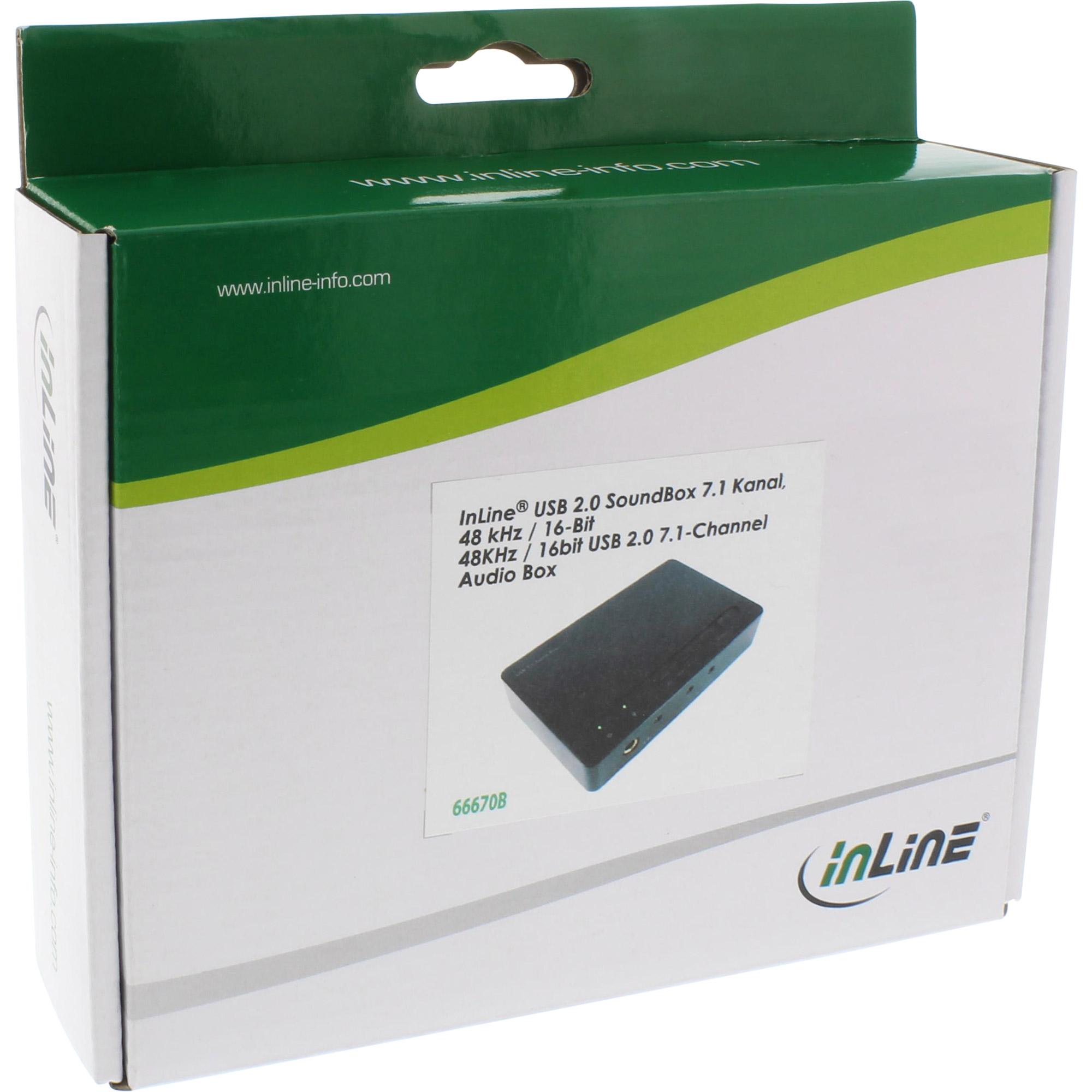 USB 2.0 SoundBox 7.1 - 48KHz - 16-bit - con Toslink Digital IN - OUT