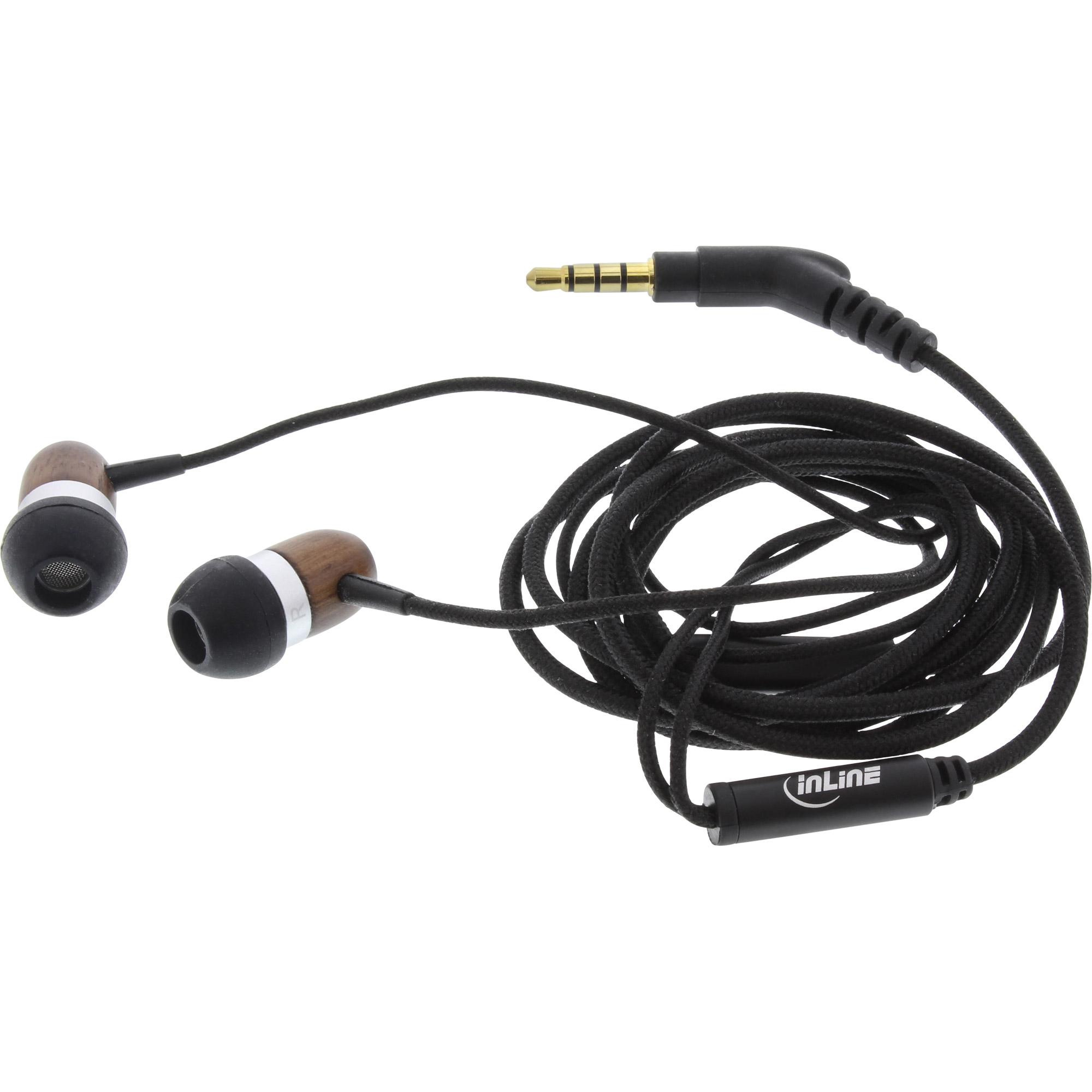 Woodin inline -ear - Ohrhrer con microfono - nell'orecchio - cablato - spina da 35 mm - legno di noce (55357)
