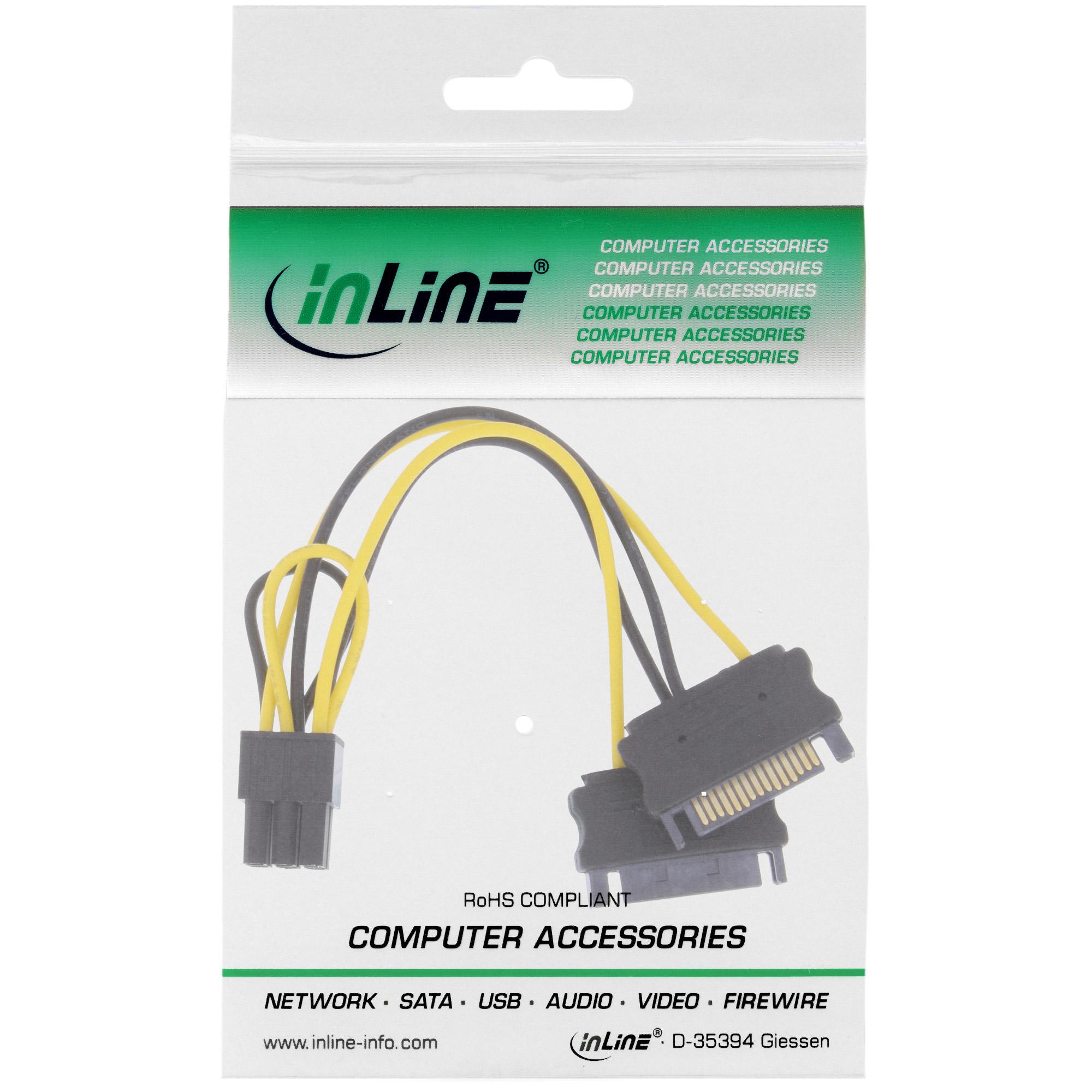 Adattatore di alimentazione interno: 2x SATA a 6 pin per schede grafiche PCIe PCI-Express