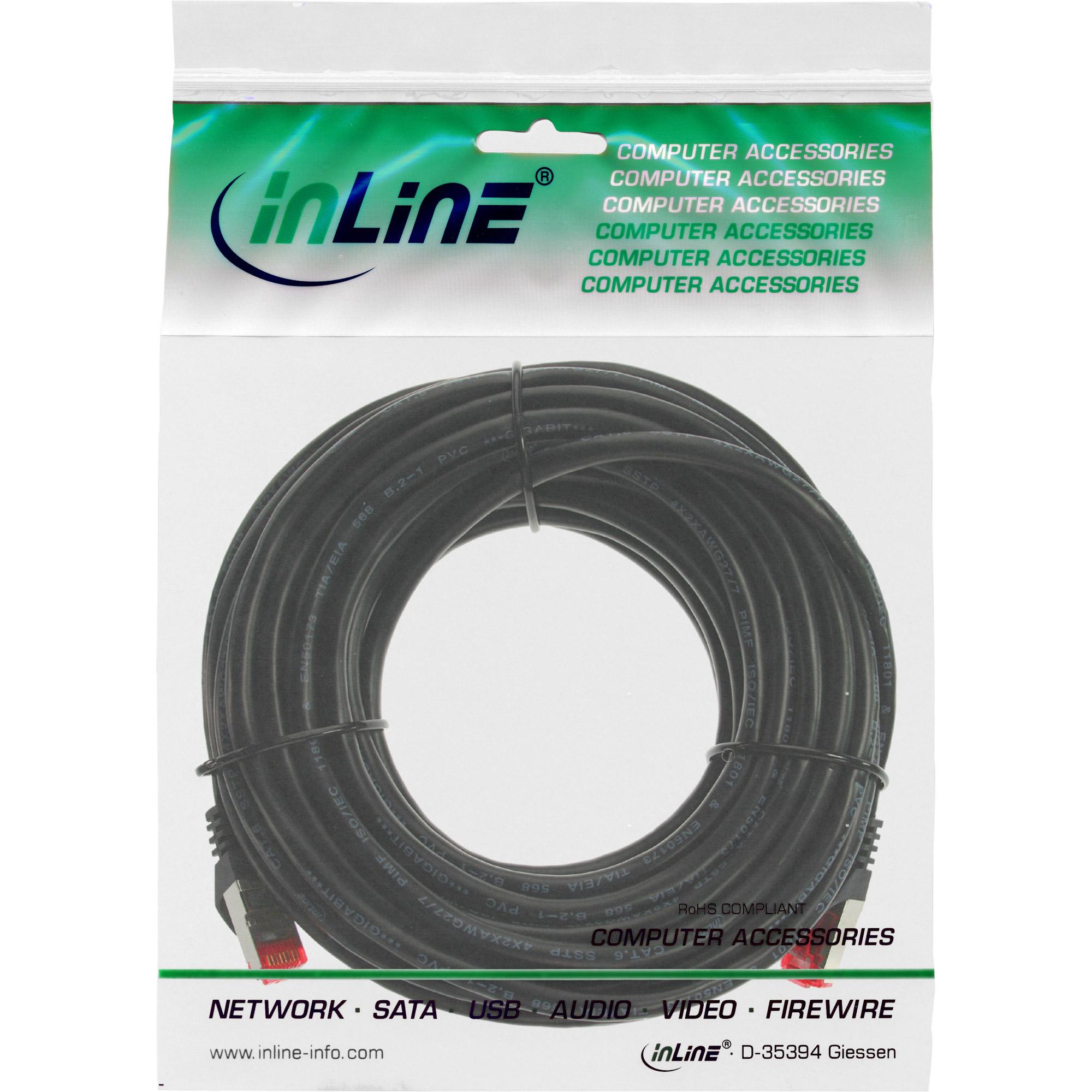 Cavo patch - S-FTP PiMf - Cat.6 - 250MHz - PVC - CCA - nero - 10m