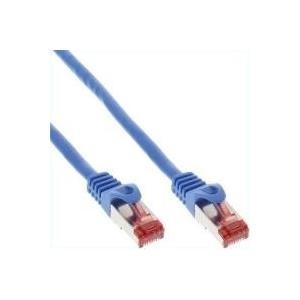 Inline - cavo patch - rj -45 (m) - to - rj -45 (m) - 10,0m - SFTP, PIMF - Cat 6 - Pressato, con protezione da kink - blu (76110