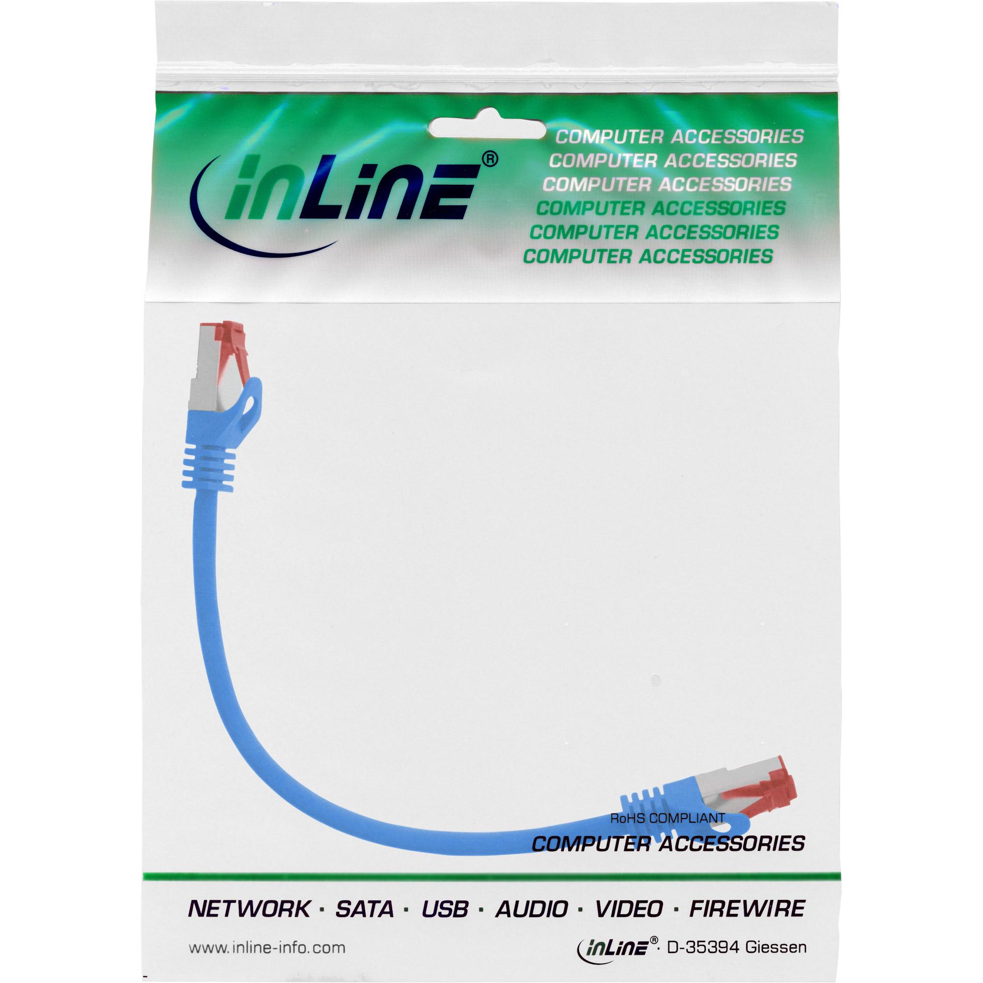 Cavo patch - S-FTP PiMf - Cat.6 - 250 MHz - PVC - CCA - blu - 0,25 m