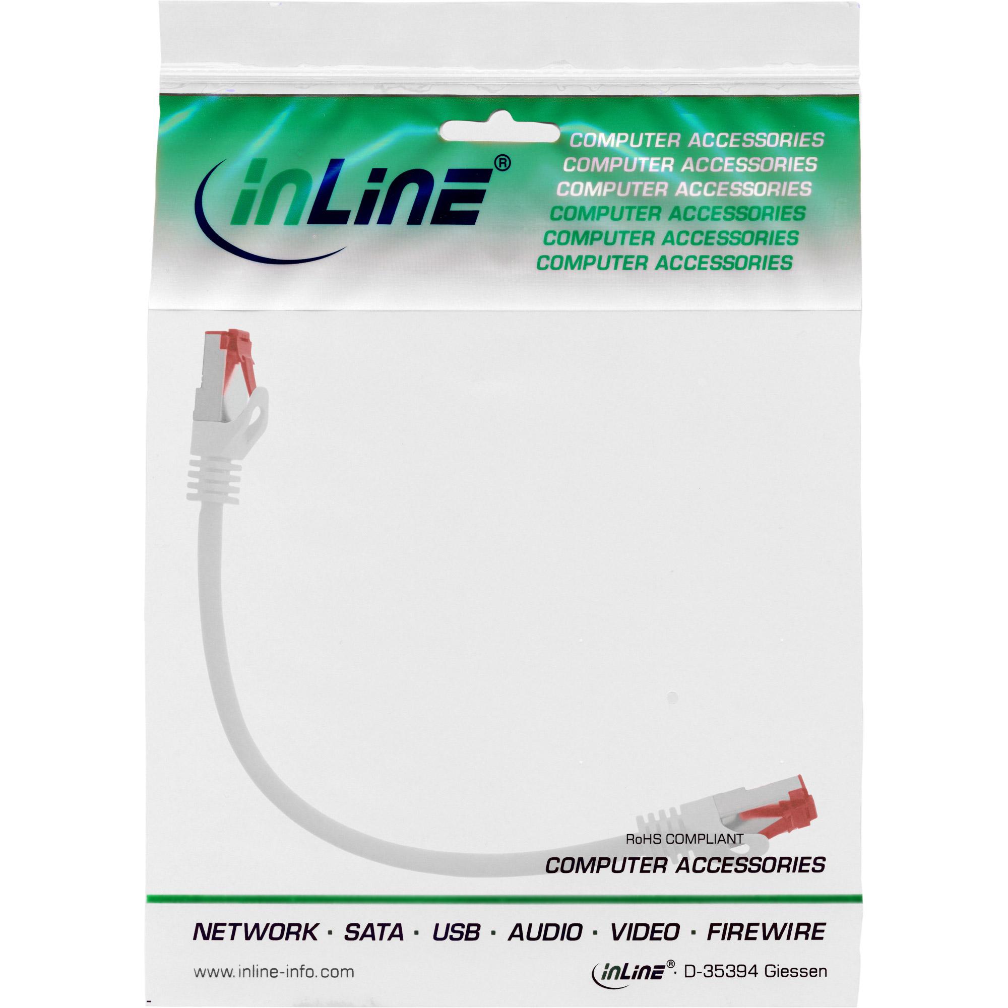 Cavo patch - S-FTP PiMf - Cat.6 - 250MHz - PVC - CCA - bianco - 0 -3m