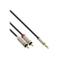 Inline - cavo audio - mini -phone stereo 3,5 mm (m) - rca -phono x 2 (m) - 50 cm - schermato - nero (99244)