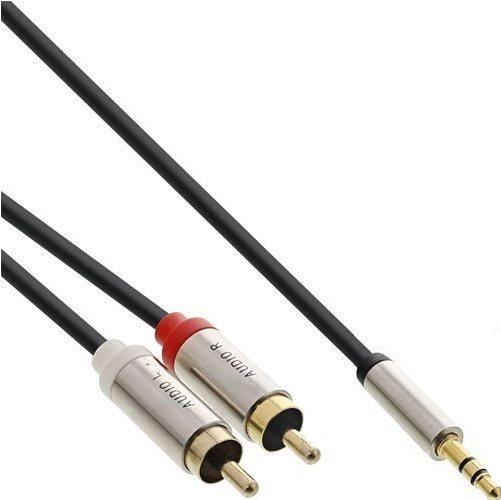 Inline - cavo audio - mini -phone stereo 3,5 mm (m) - rca -phono x 2 (m) - 10,0m - schermato - nero (99240)