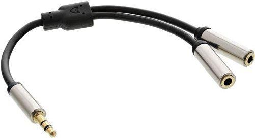 Inline - audio -splitter - mini -phone stereo 3,5 mm (m) - mini -phone stereo 3,5 mm (w) - 15 cm - nero (99250)