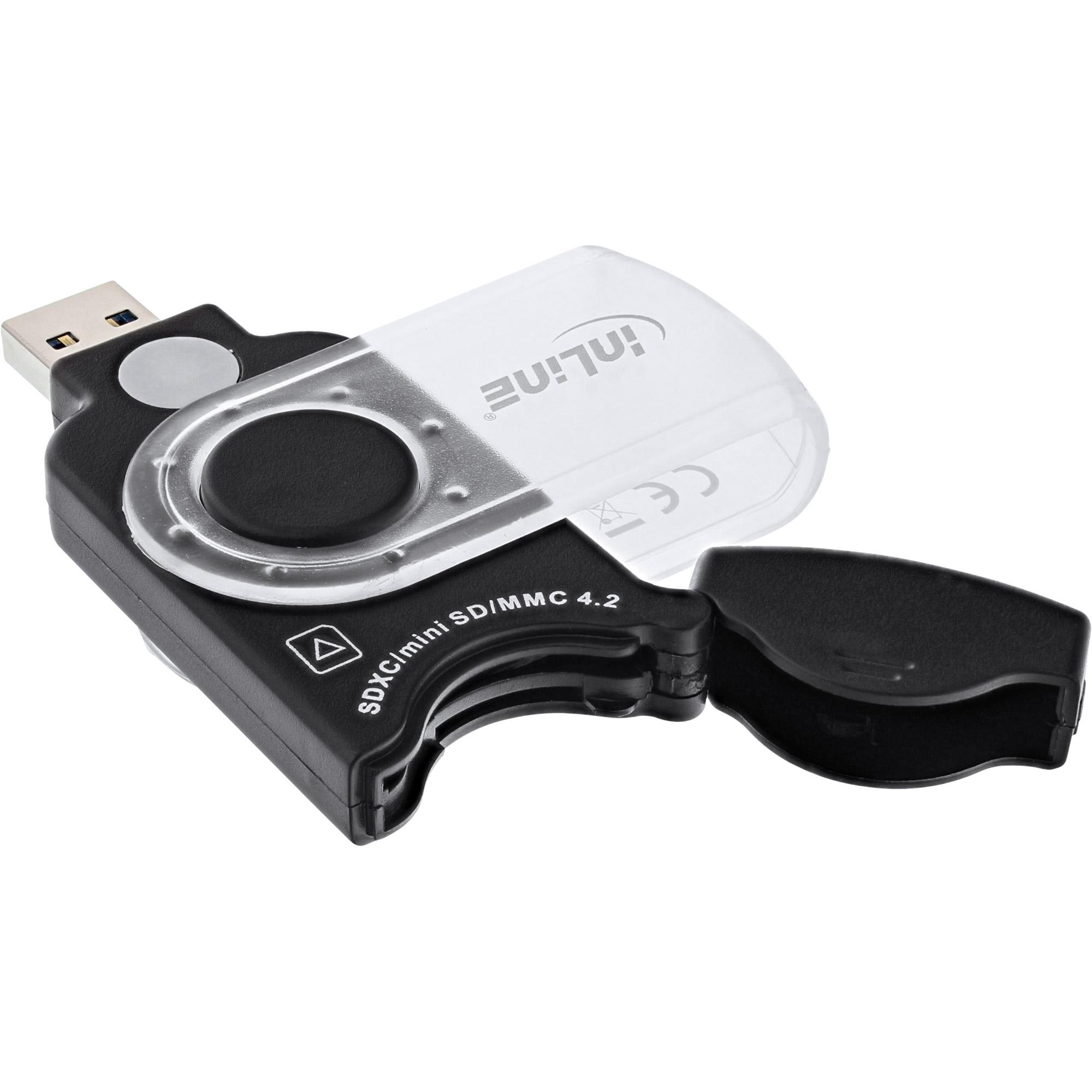 Lettore di schede mobile USB 3.0 - per SD-SDHC-SDXC - microSD