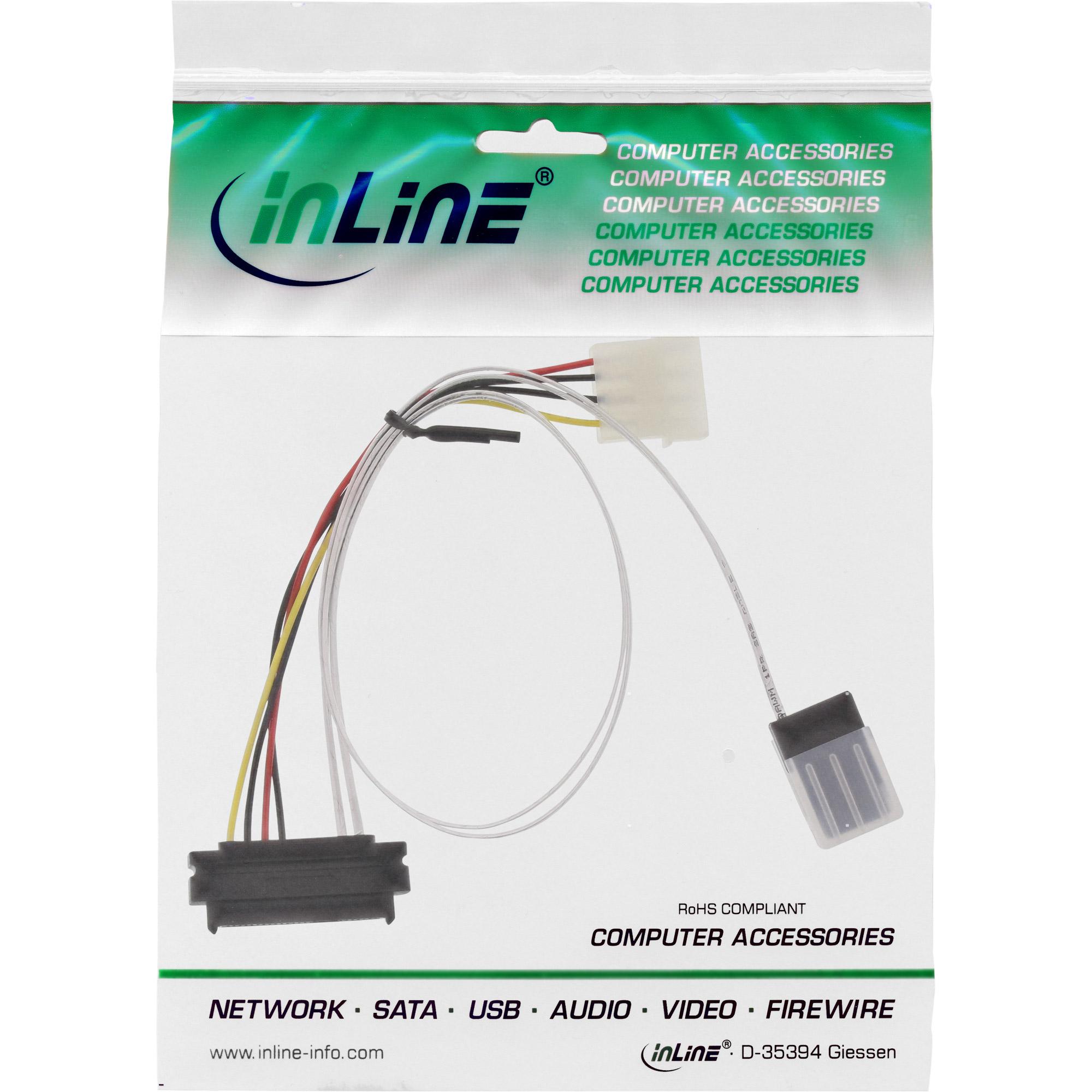 Cavo di connessione SAS in linea, Mini-SAS SFF-8087 su 1x SAF SFF-8482 + elettricità, HDD SAS a scena singola su controller, 0