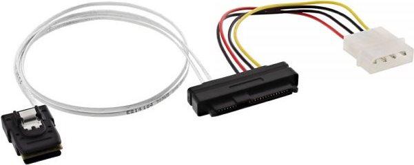 Cavo di connessione SAS in linea, Mini-SAS SFF-8087 su 1x SAF SFF-8482 + elettricità, HDD SAS a scena singola su controller, 0