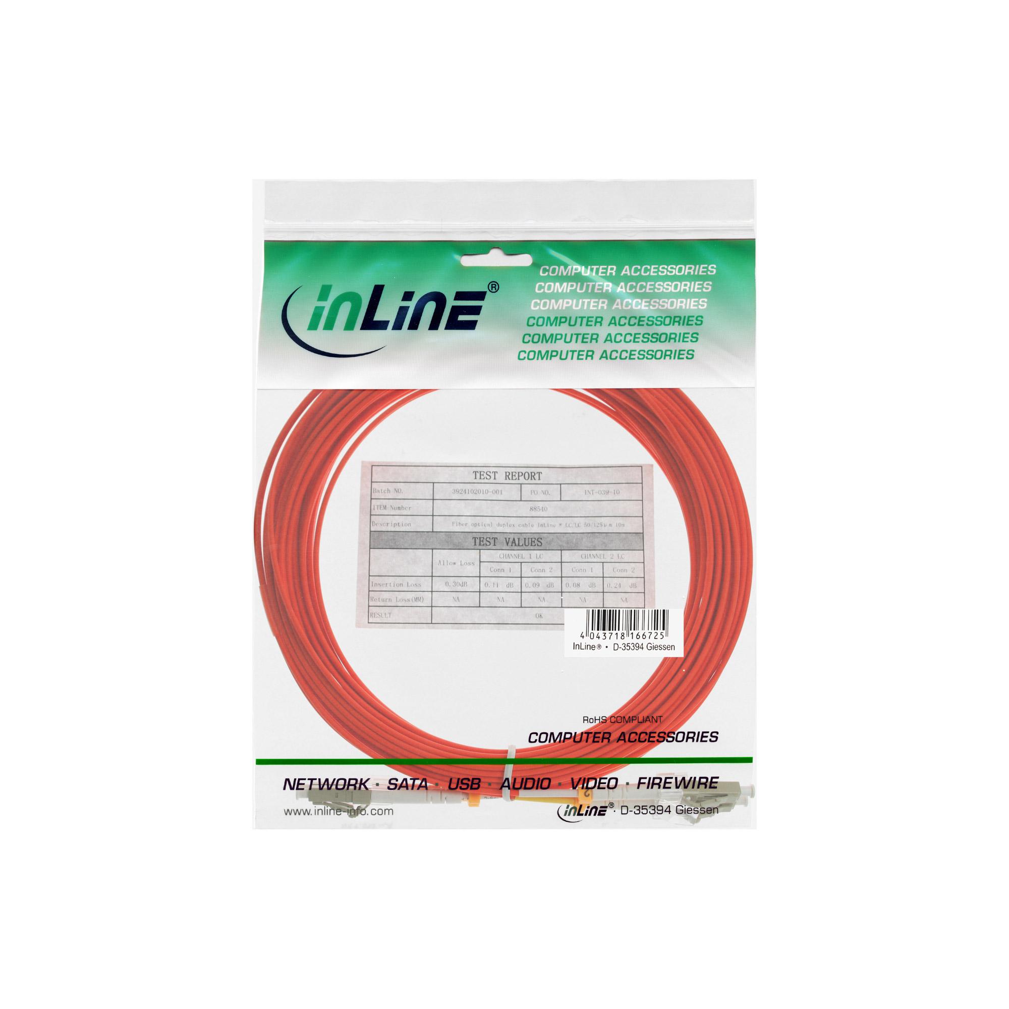 Inline 0,5m - lc/lc - lc - lc - maschio/maschio - om1 - arancione - multimetro (88634)