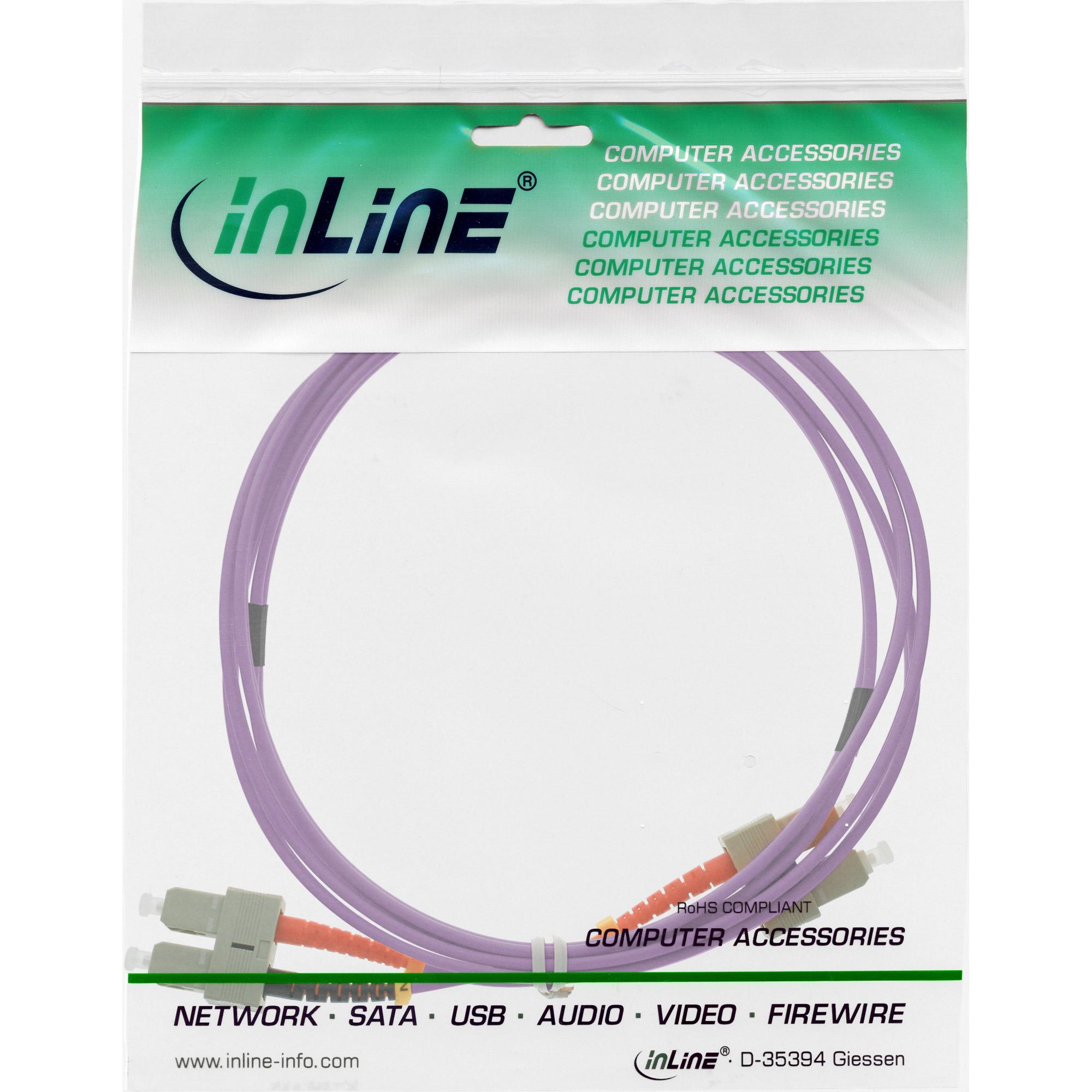 Cavo duplex in fibra ottica - SC-SC - 50-125 - OM4 - 25 m