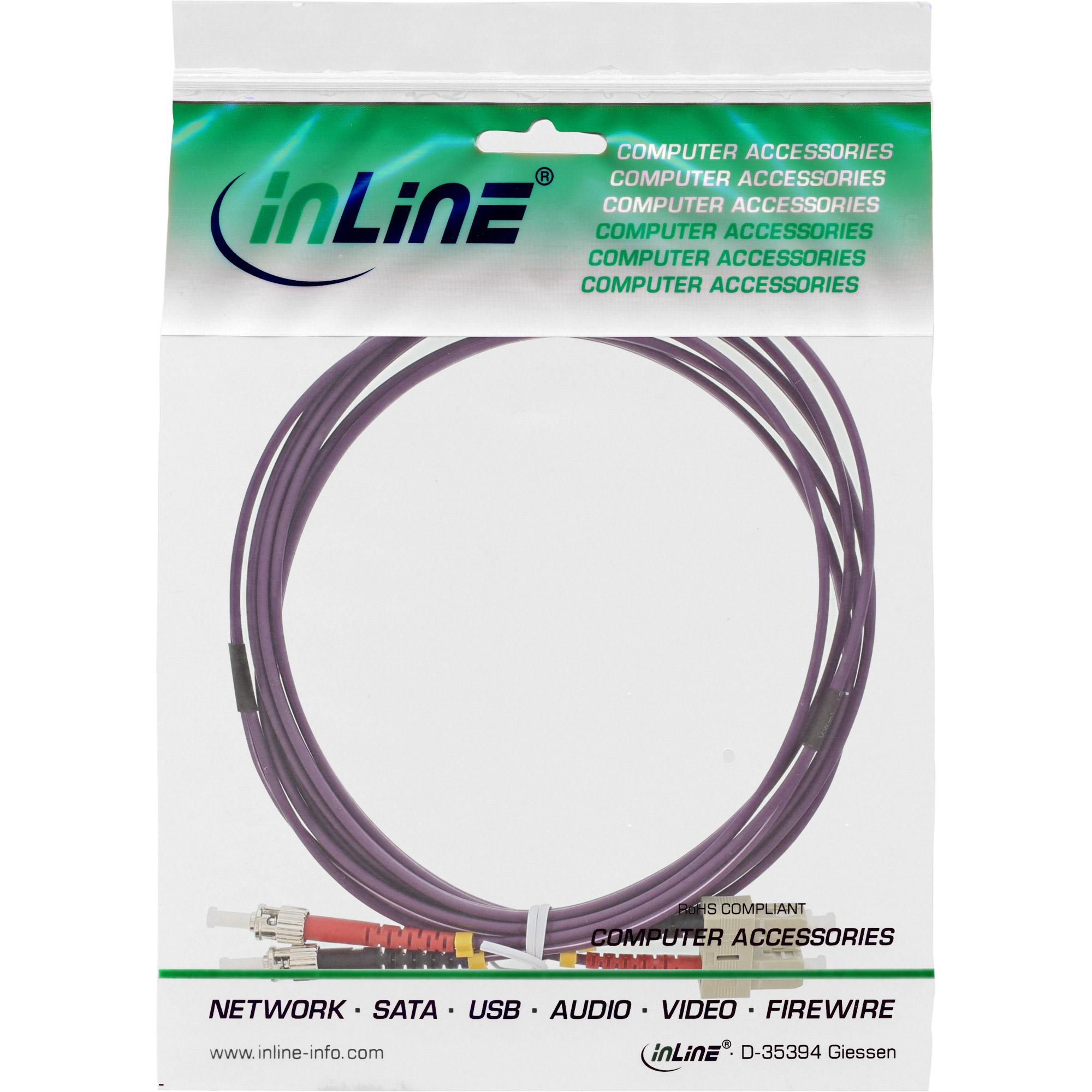 Cavo duplex in fibra ottica - SC-ST - 50-125 - OM4 - 10 m