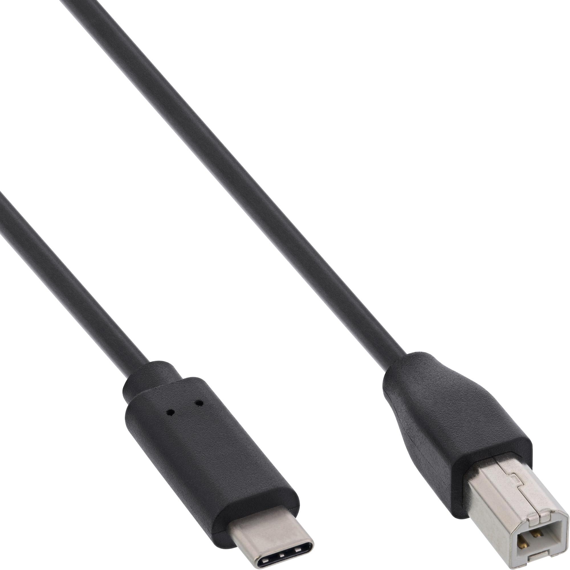 InLine Cavo USB 2.0 C maschio / B maschio nero USB Power 3A1m 05A5m 05m
